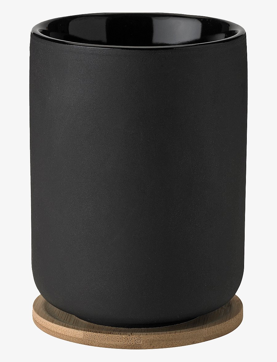 Stelton - Stelton Theo thermo cup with coaster 0.25 l. black - kaffetassen - black - 1