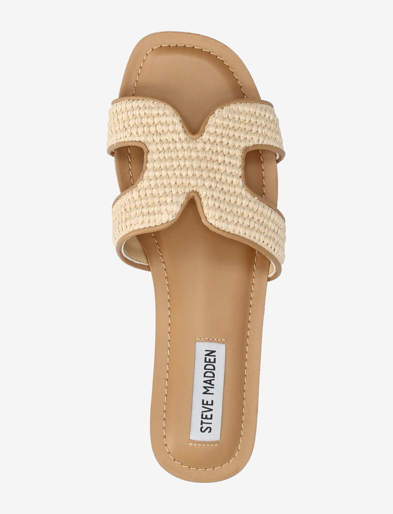 Steve Madden - Zarnia - flat sandals - lt natural raffia - 3