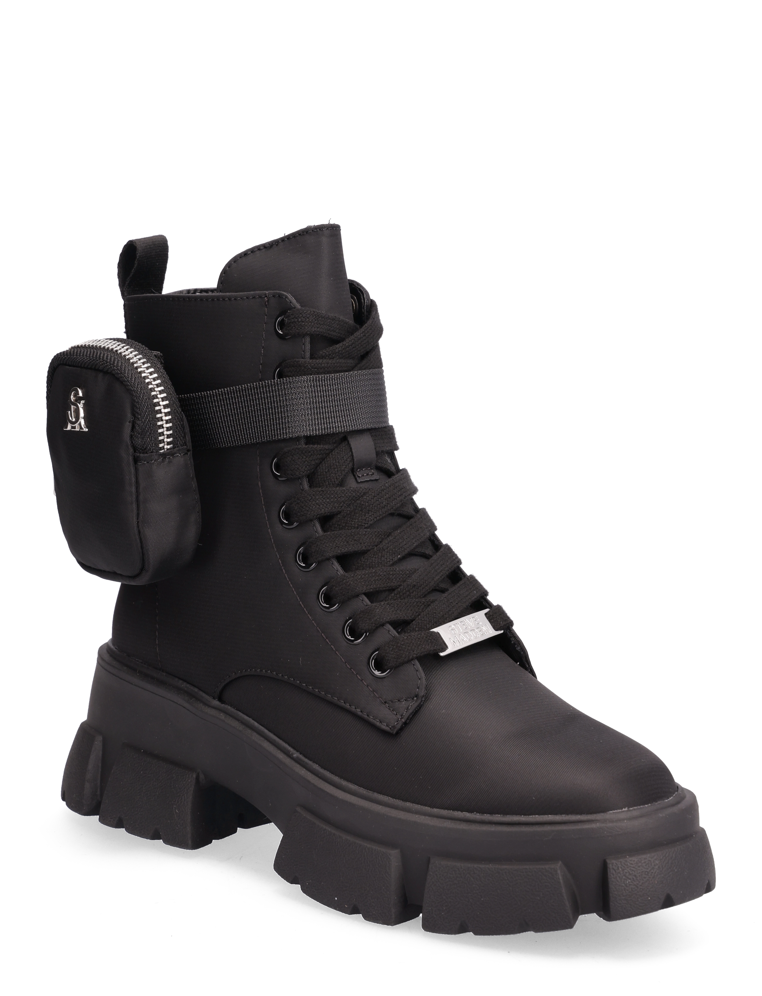 Steve Madden - Tanker-P Bootie - geschnürte stiefel - black - 0