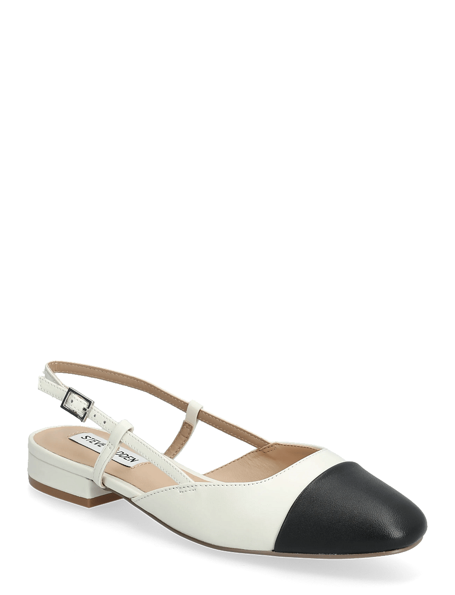 Steve Madden - Belinda Ballerina - konfirmation - wht/blk leather - 0