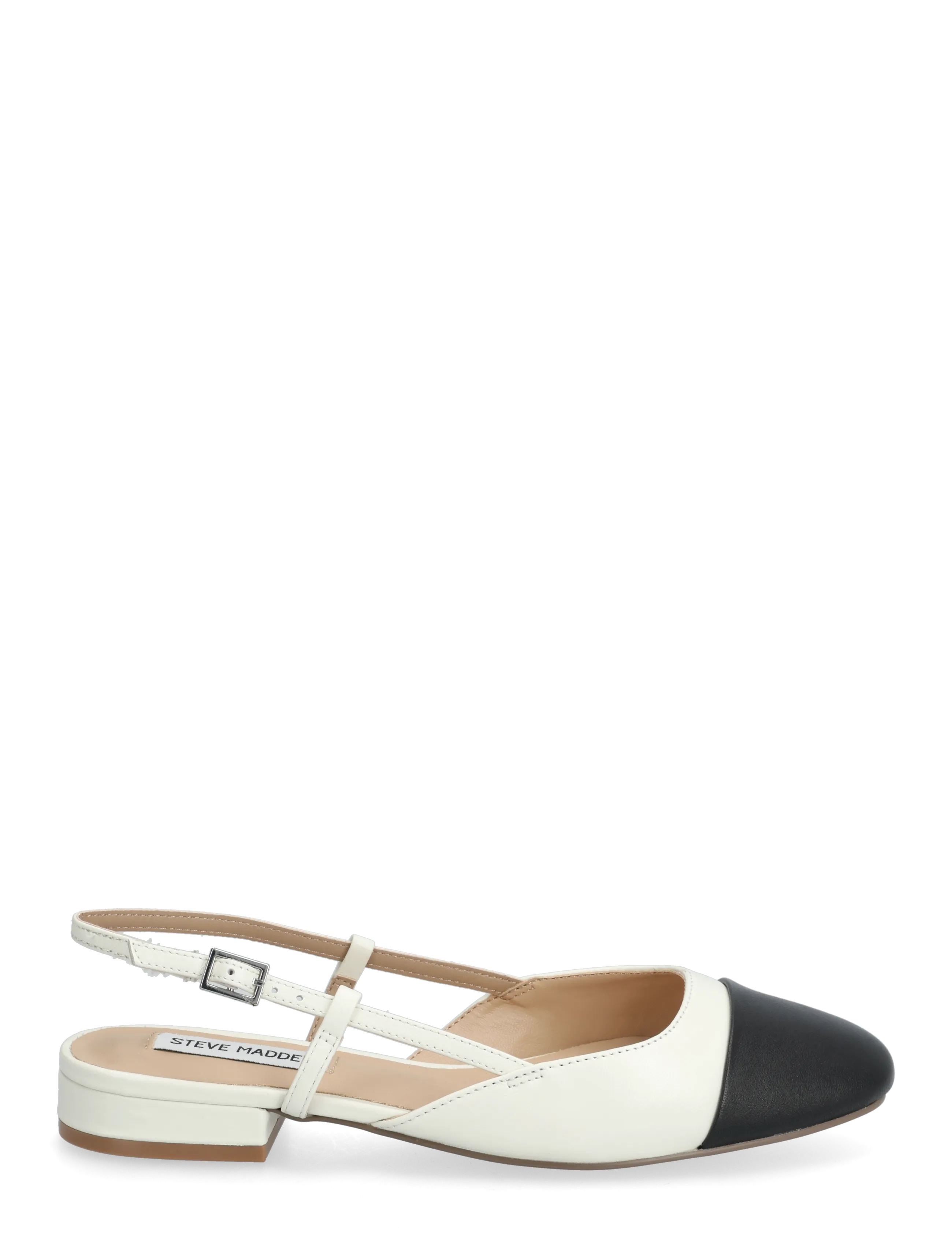 Steve Madden - Belinda Ballerina - confirmation - wht/blk leather - 1