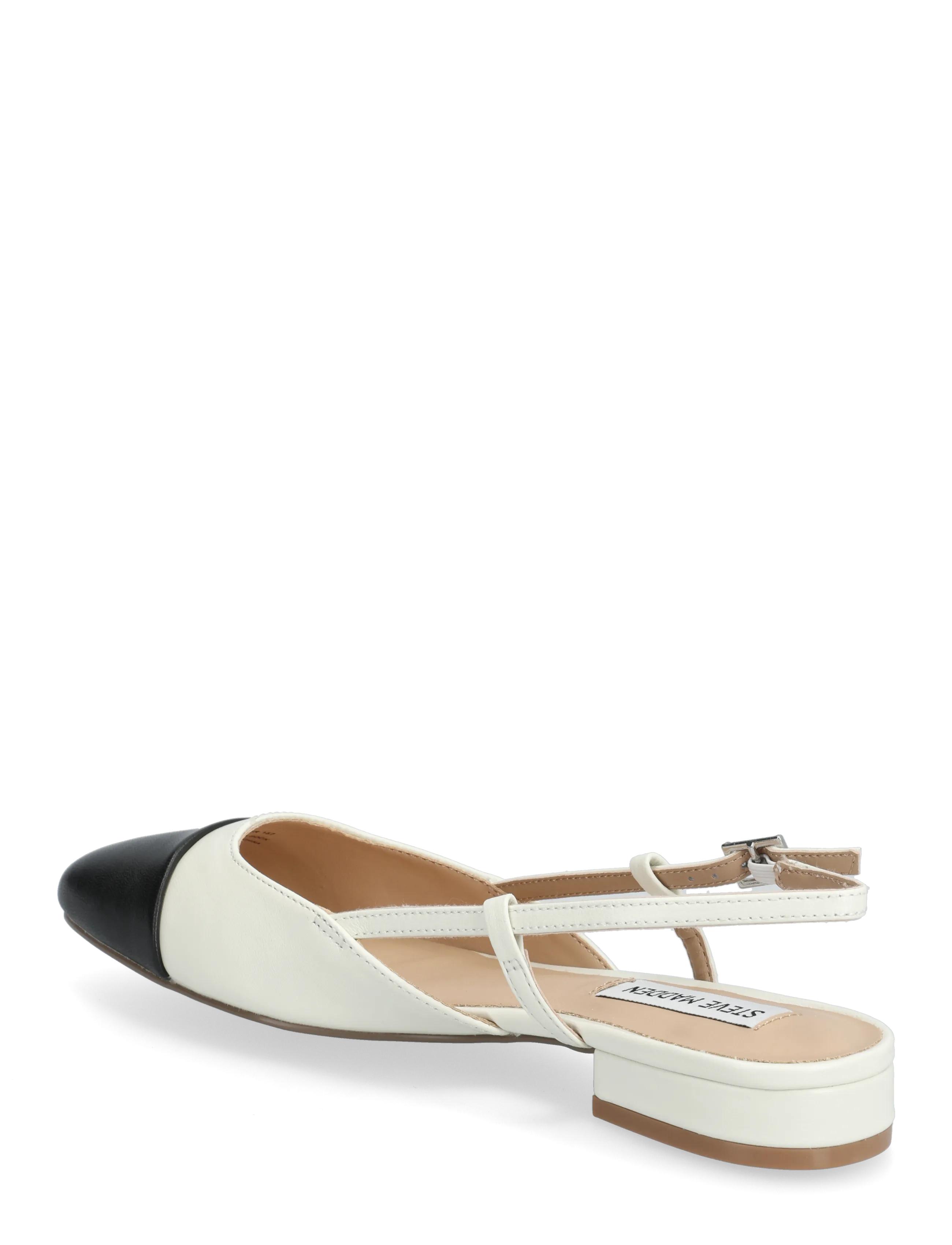 Steve Madden - Belinda Ballerina - confirmation - wht/blk leather - 2