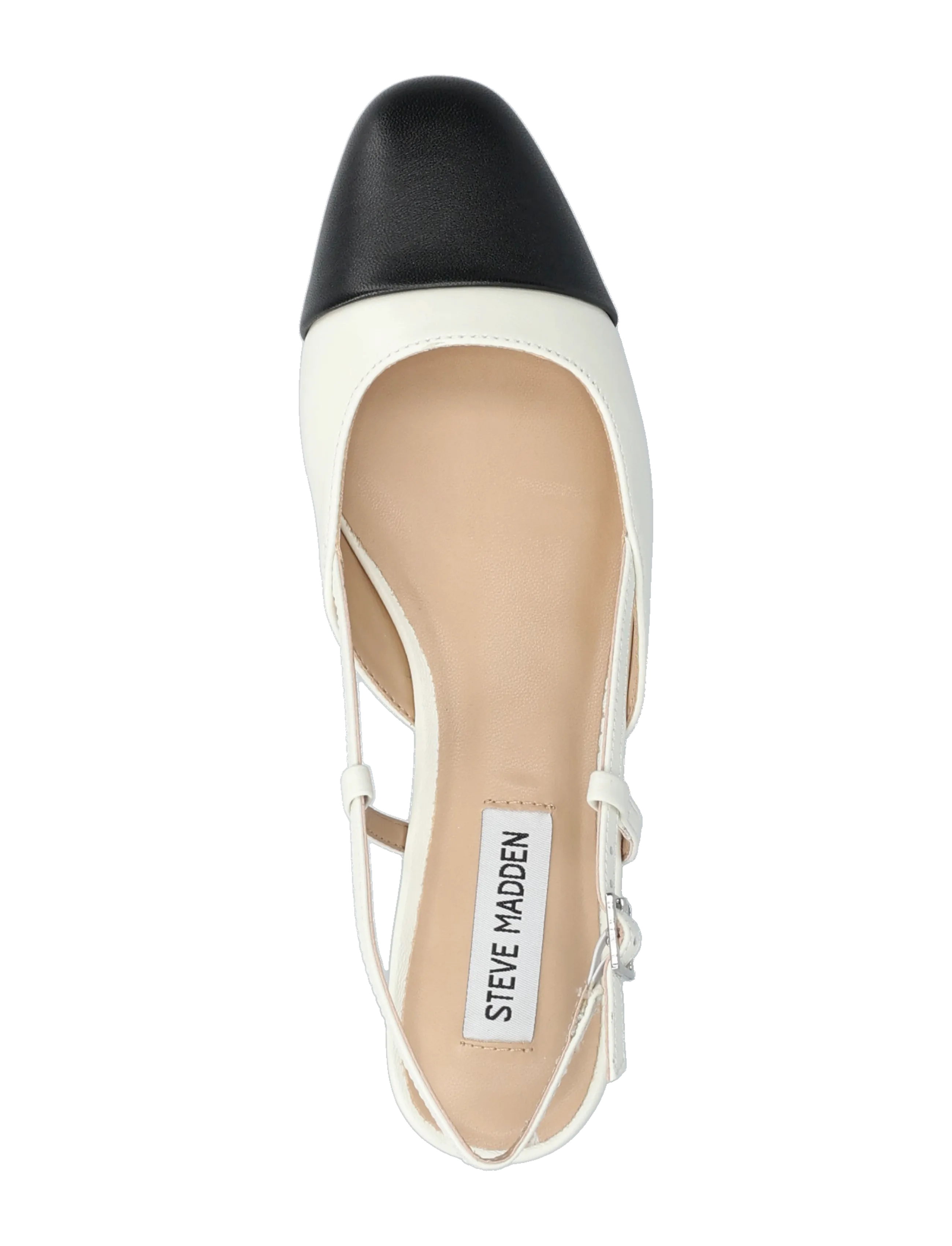 Steve Madden - Belinda Ballerina - confirmation - wht/blk leather - 3