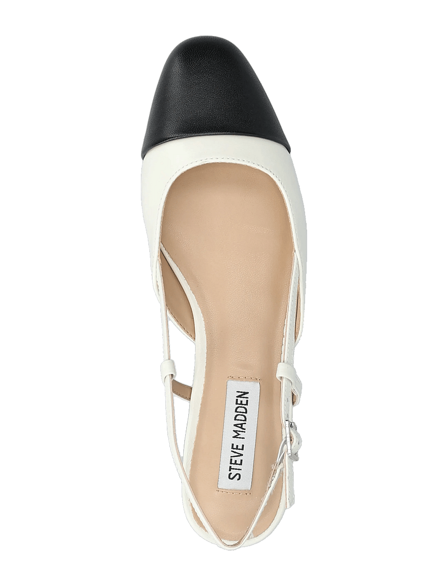 Steve Madden - Belinda Ballerina - konfirmation - wht/blk leather - 3