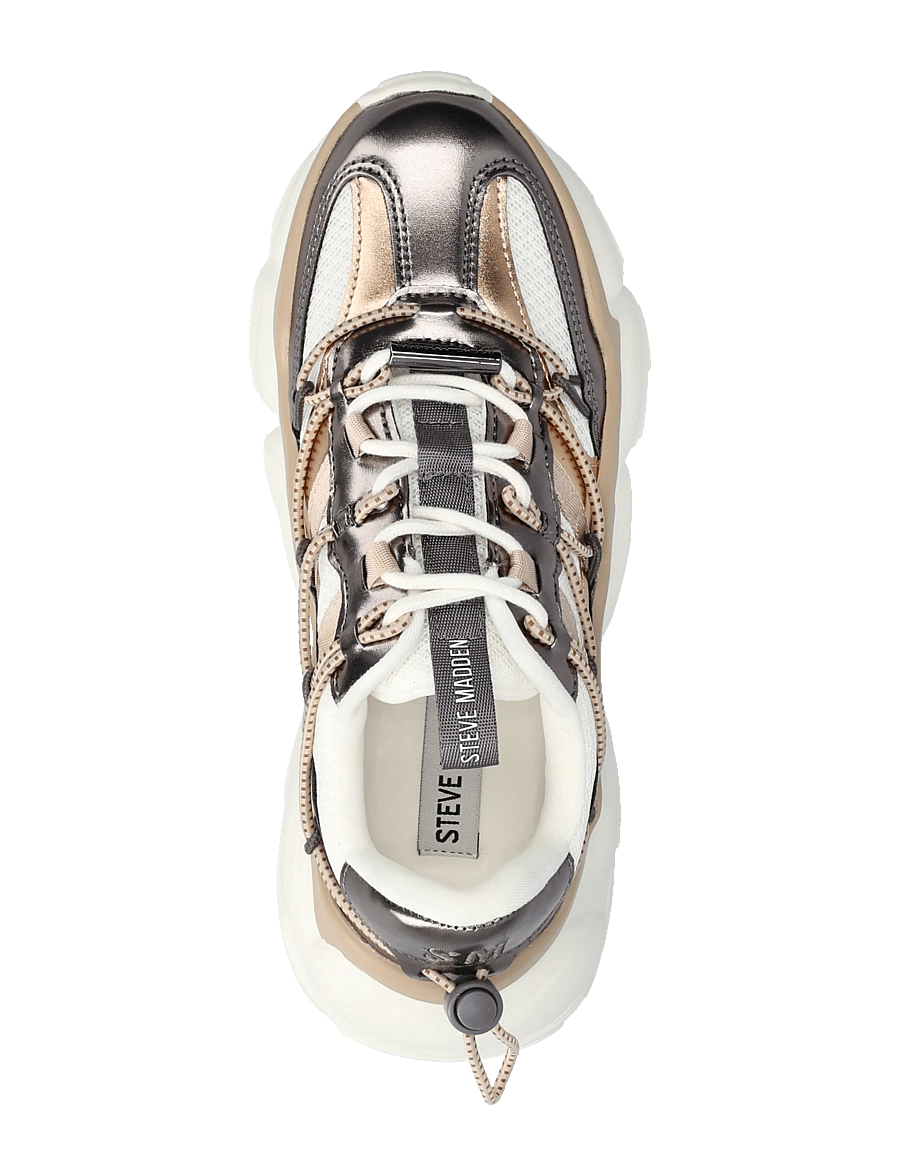 Steve Madden - Spectator - plateau-sneaker - wht / silbsh - 3