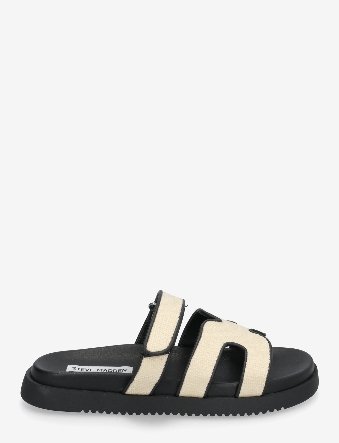 Steve Madden - Missile Sandal - flat sandals - nat black raffia - 1