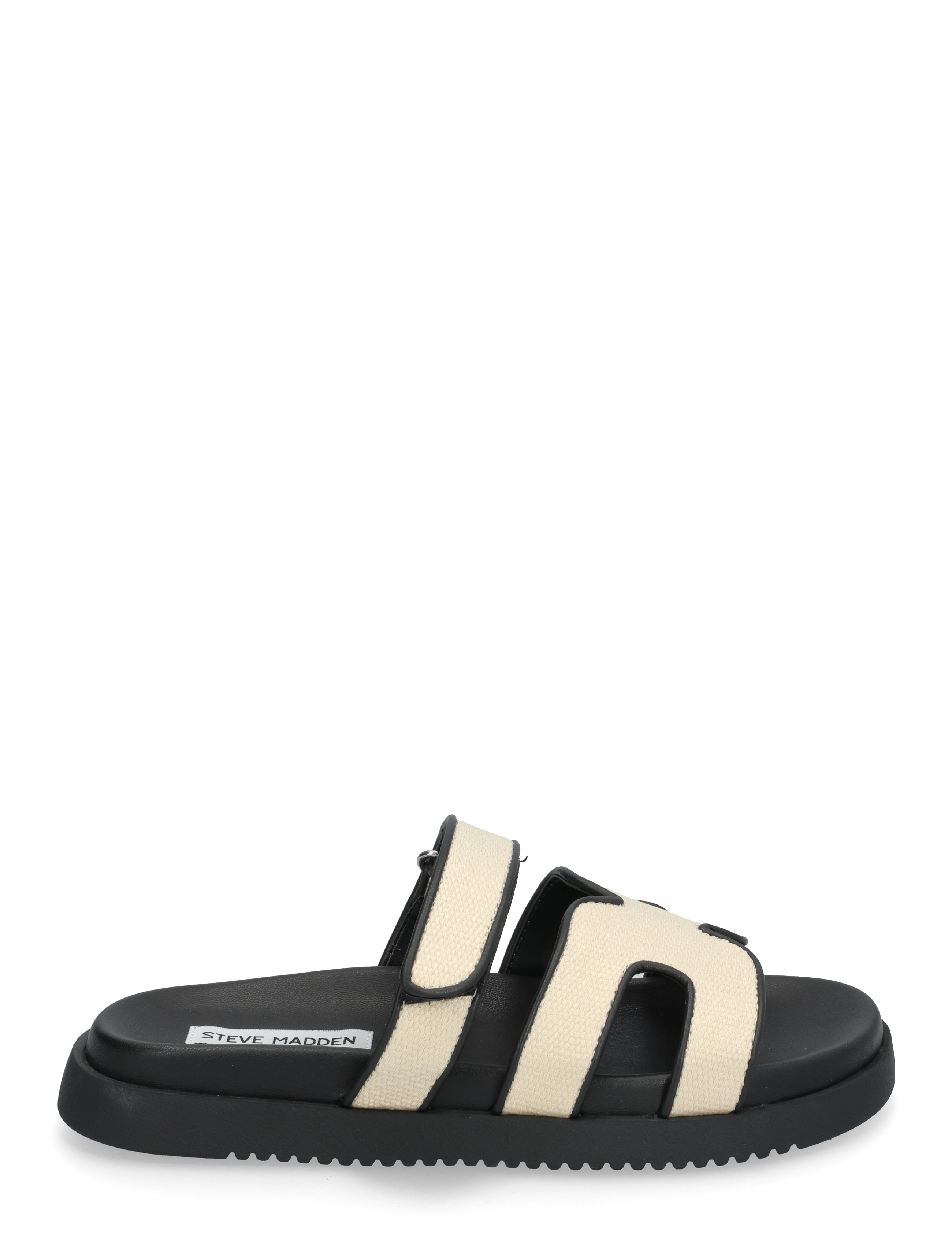 Steve Madden - Missile Sandal - flat sandals - nat black raffia - 1