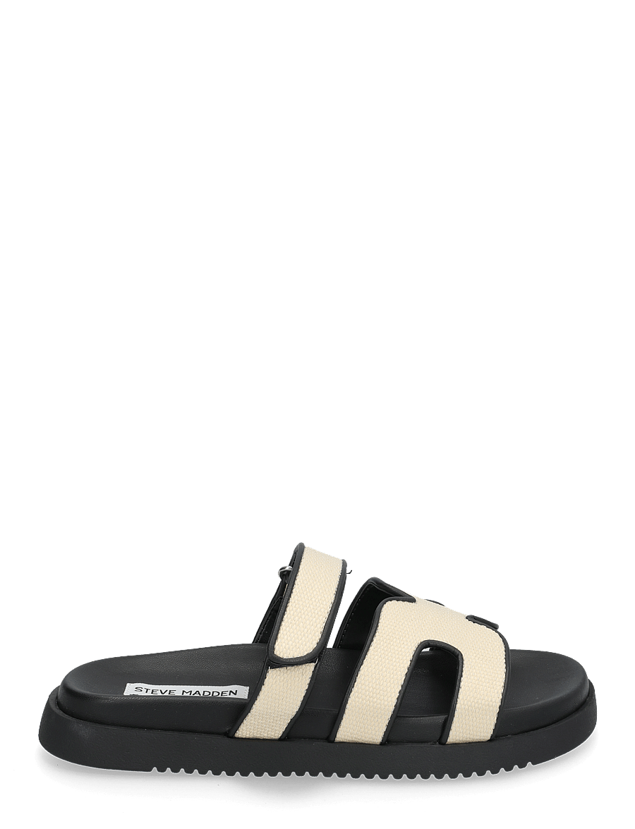 Steve Madden - Missile - platta sandaler - nat black raffia - 1