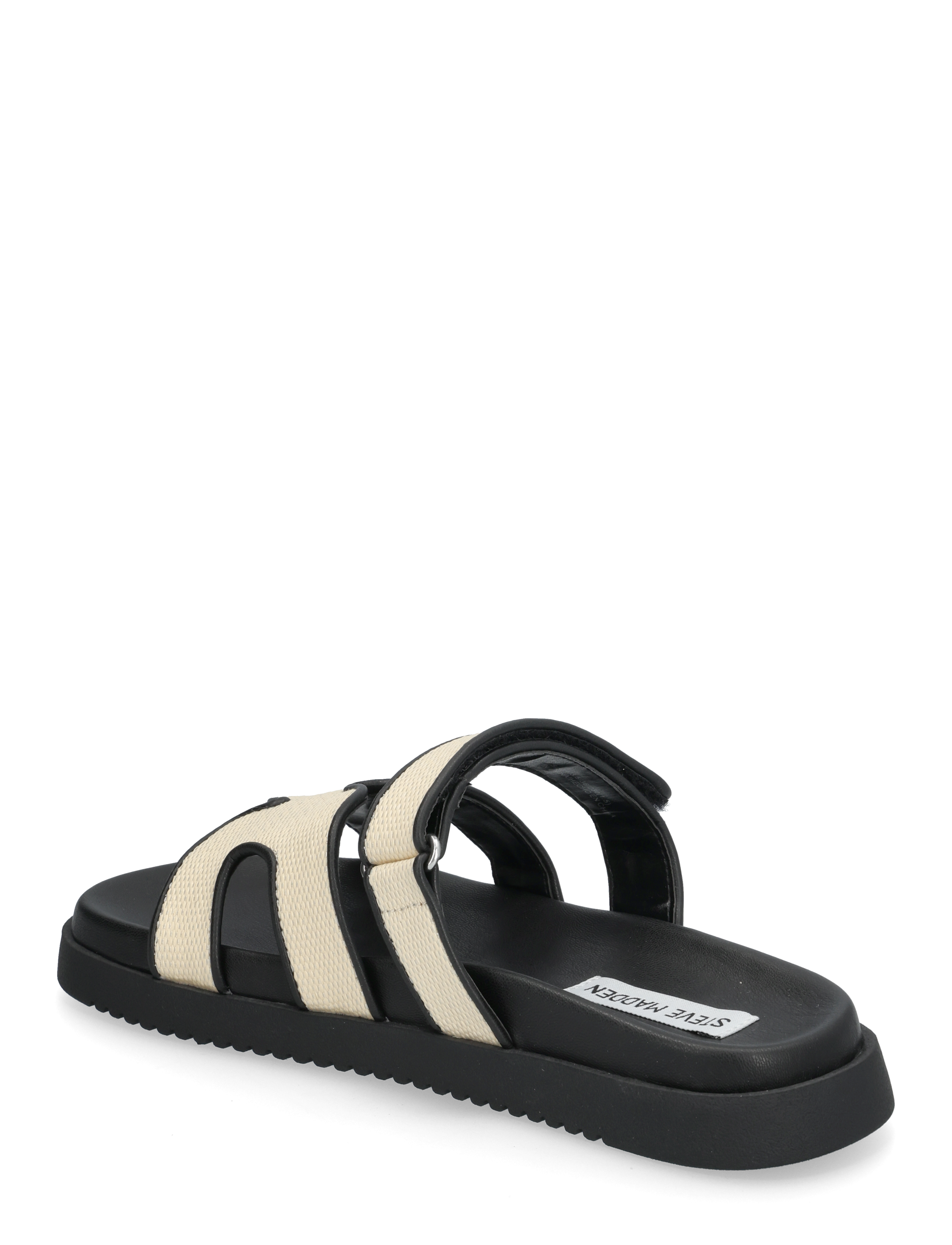 Steve Madden - Missile Sandal - flat sandals - nat black raffia - 2