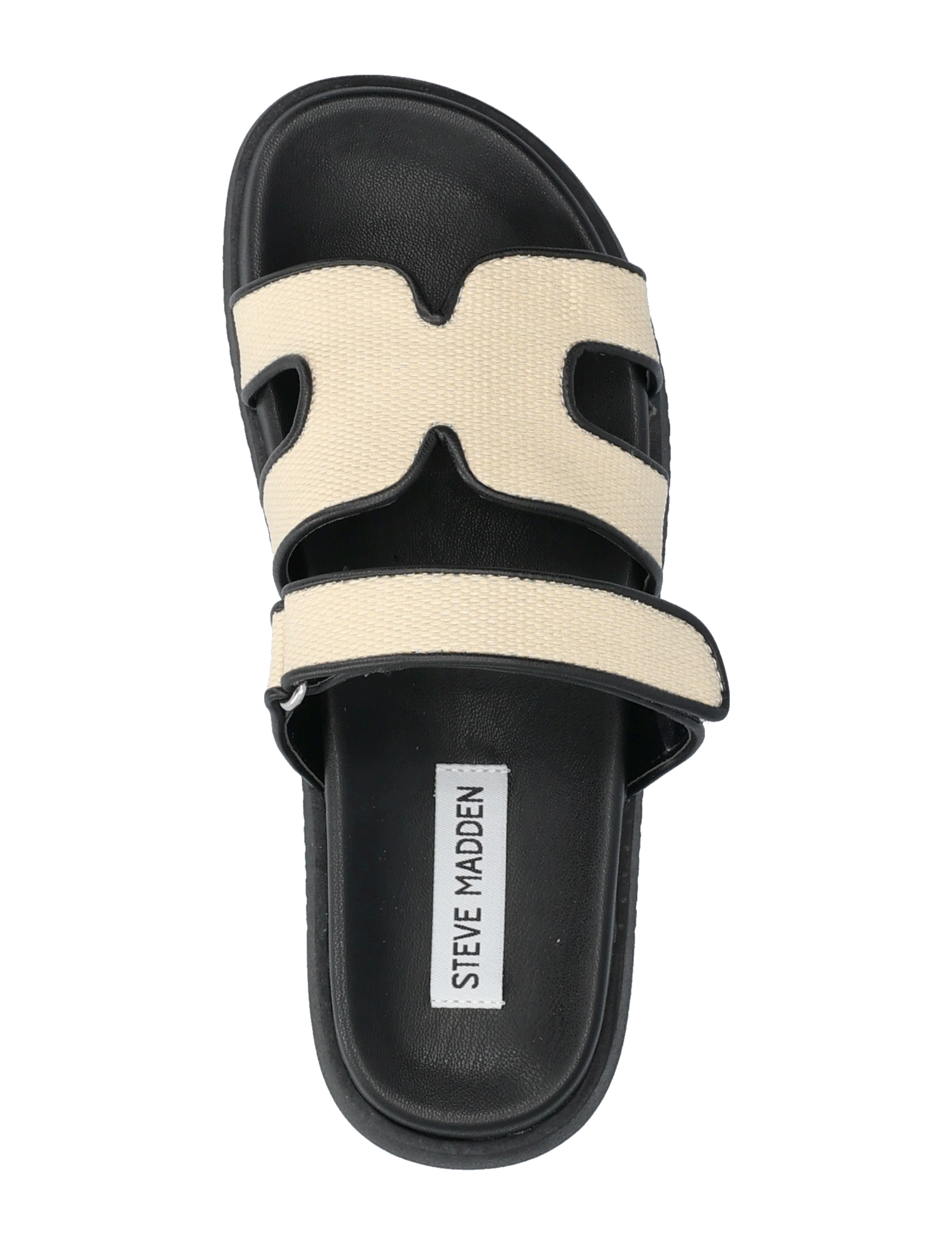 Steve Madden - Missile Sandal - flat sandals - nat black raffia - 3