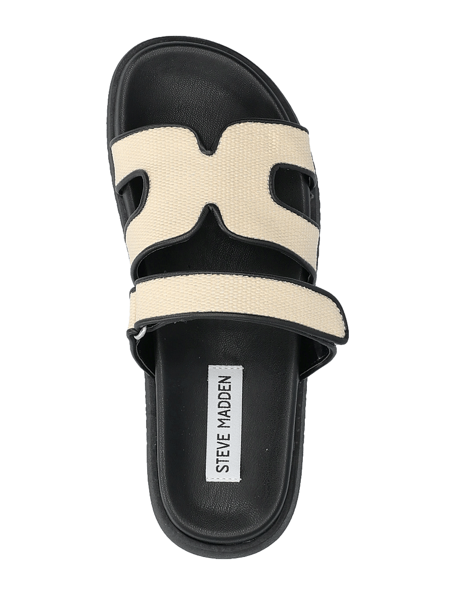Steve Madden - Missile - platta sandaler - nat black raffia - 3