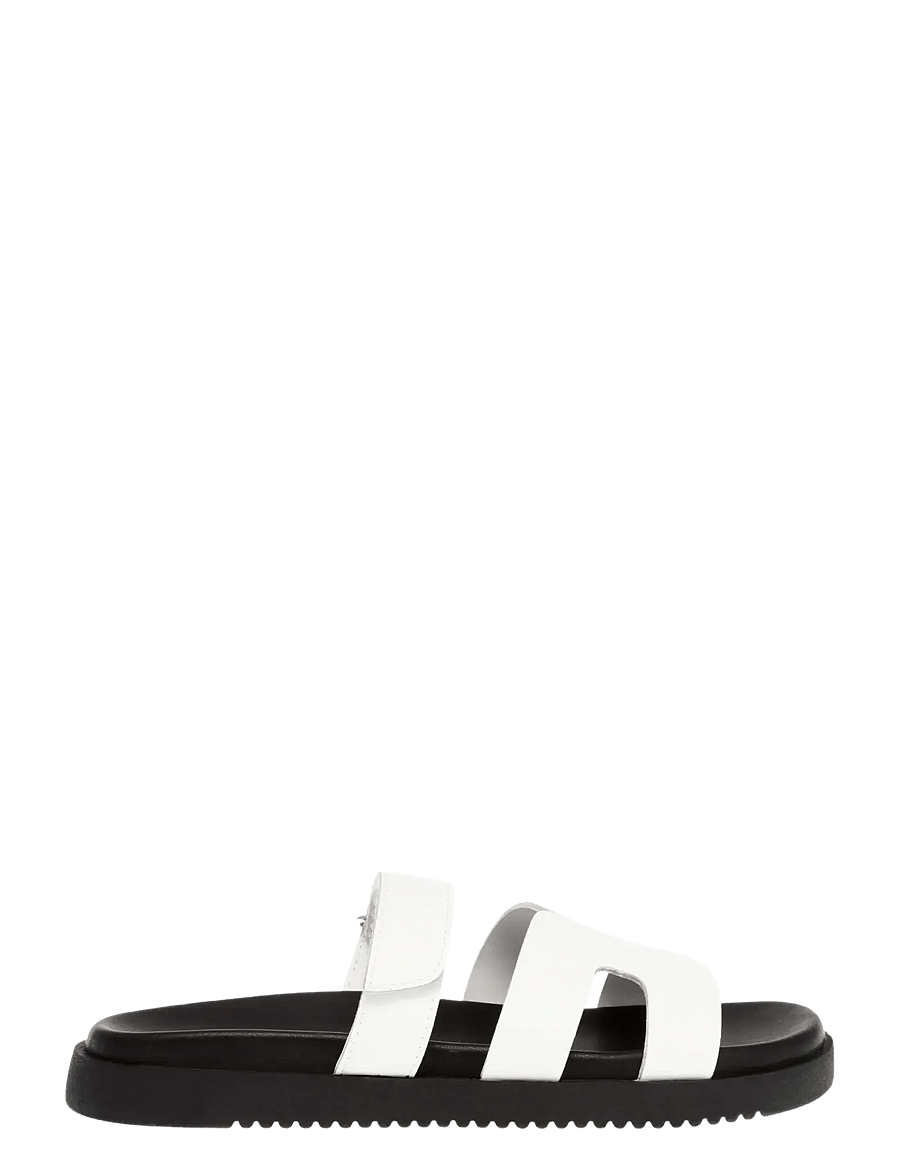 Steve Madden - Missile Sandal - flache sandalen - white action leather - 0