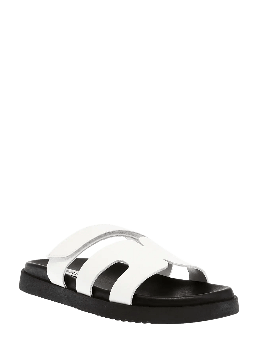 Steve Madden - Missile Sandal - flache sandalen - white action leather - 1