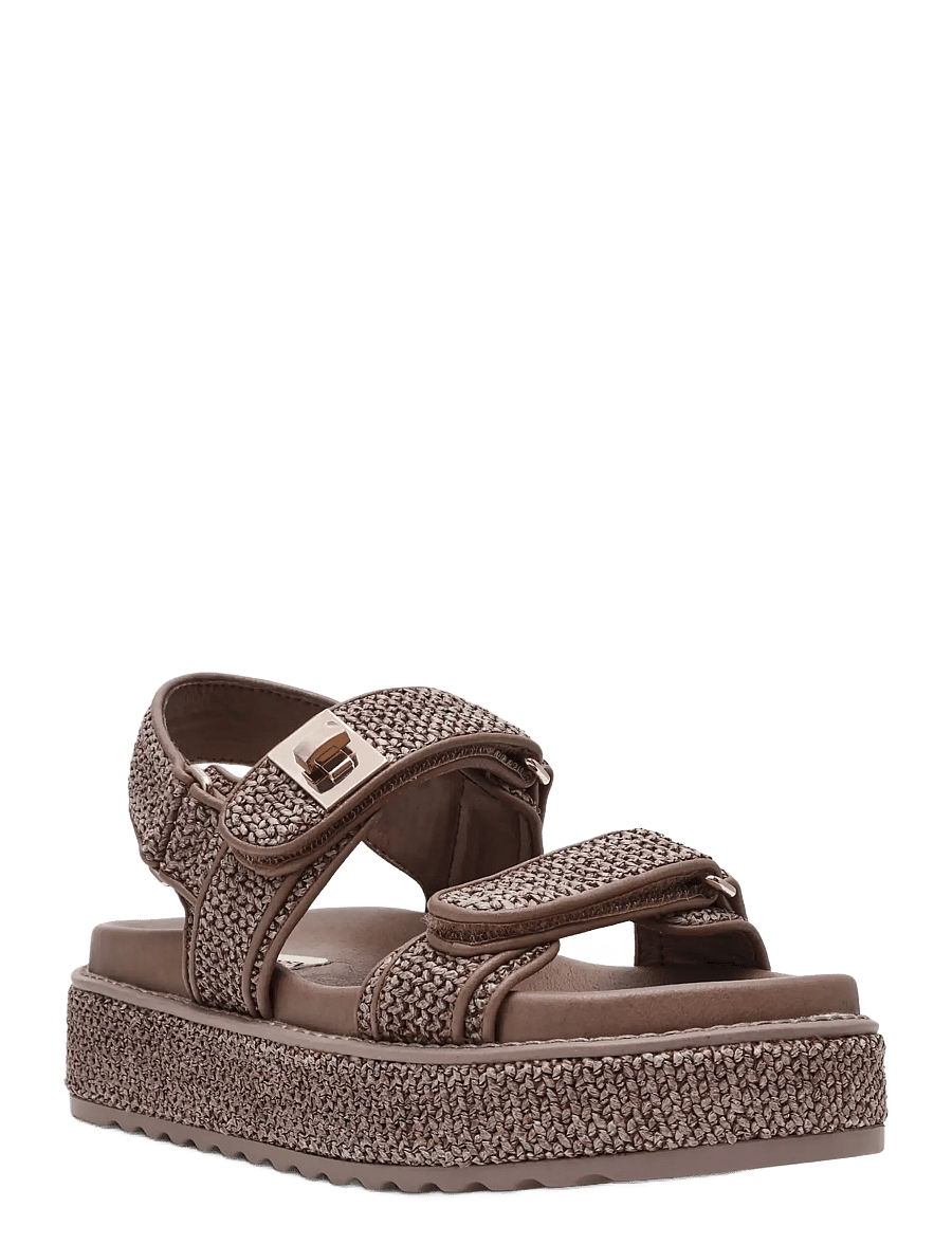 Steve Madden - Bigmona - plateau-sandalen - charcoal raffia - 0