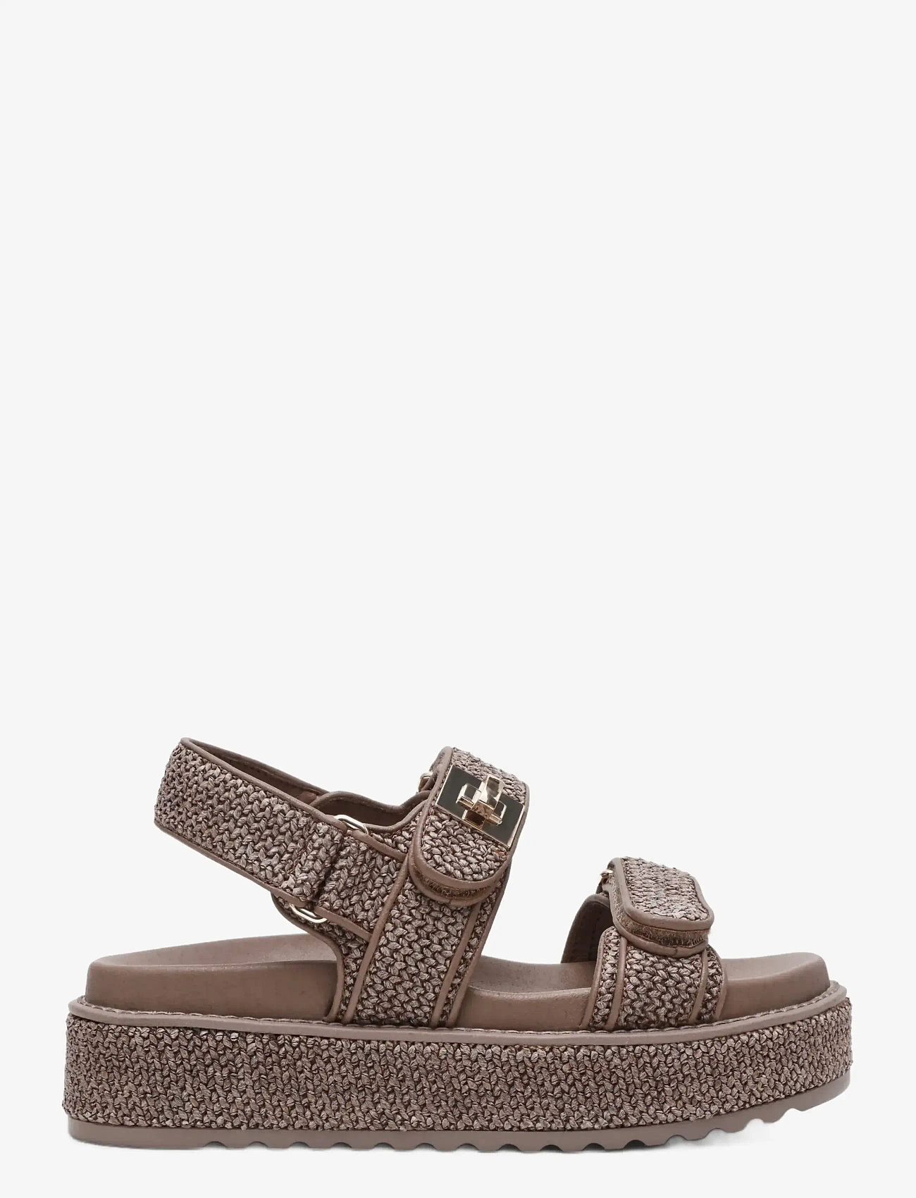 Steve Madden - Bigmona - platform sandals - charcoal raffia - 1