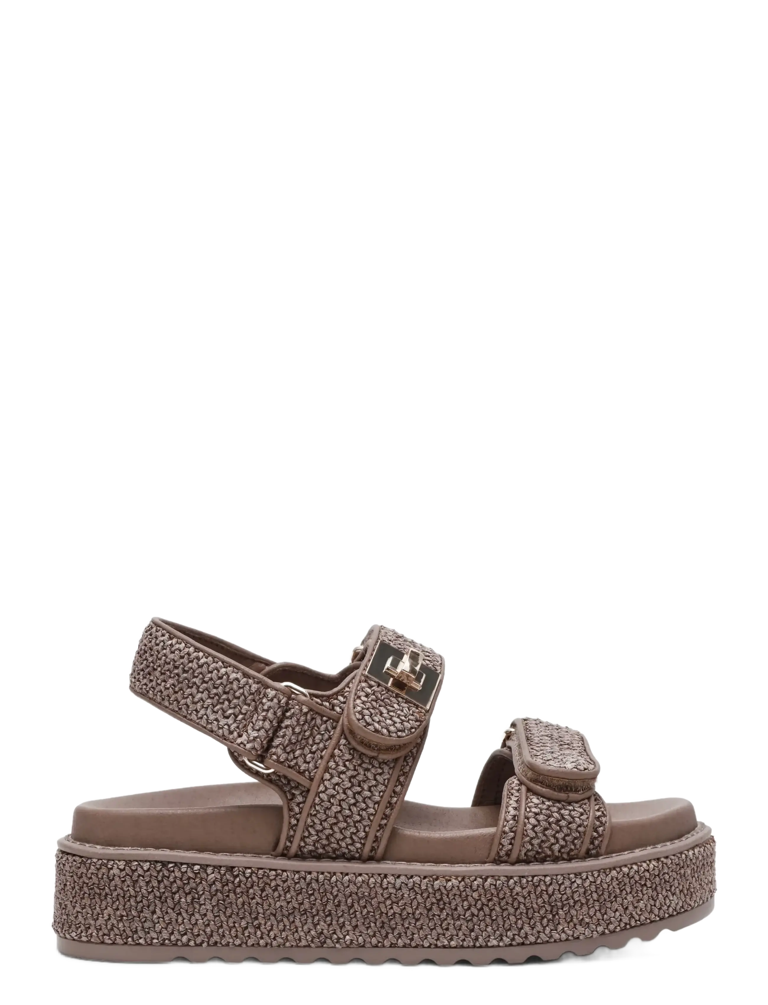 Steve Madden - Bigmona - plateau-sandalen - charcoal raffia - 1