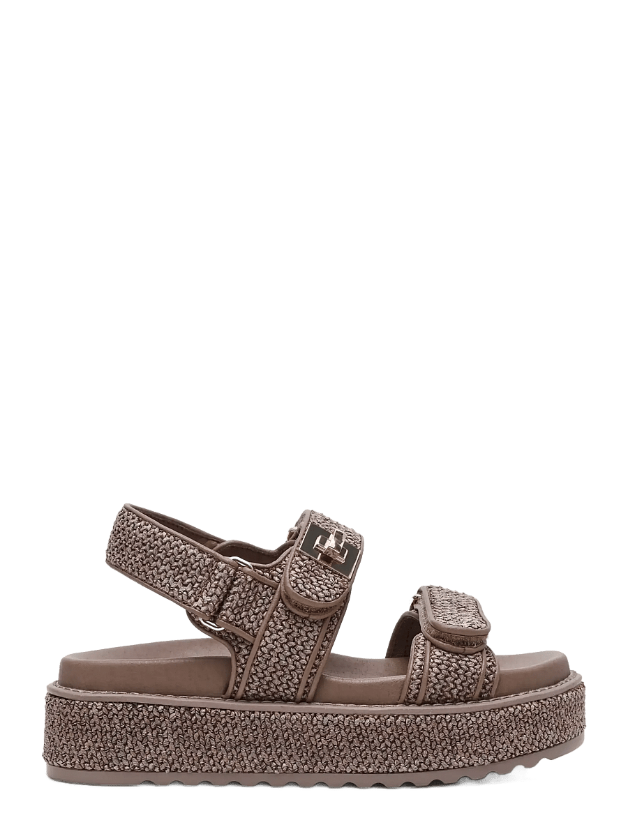Steve Madden - Bigmona - plateau-sandalen - charcoal raffia - 1