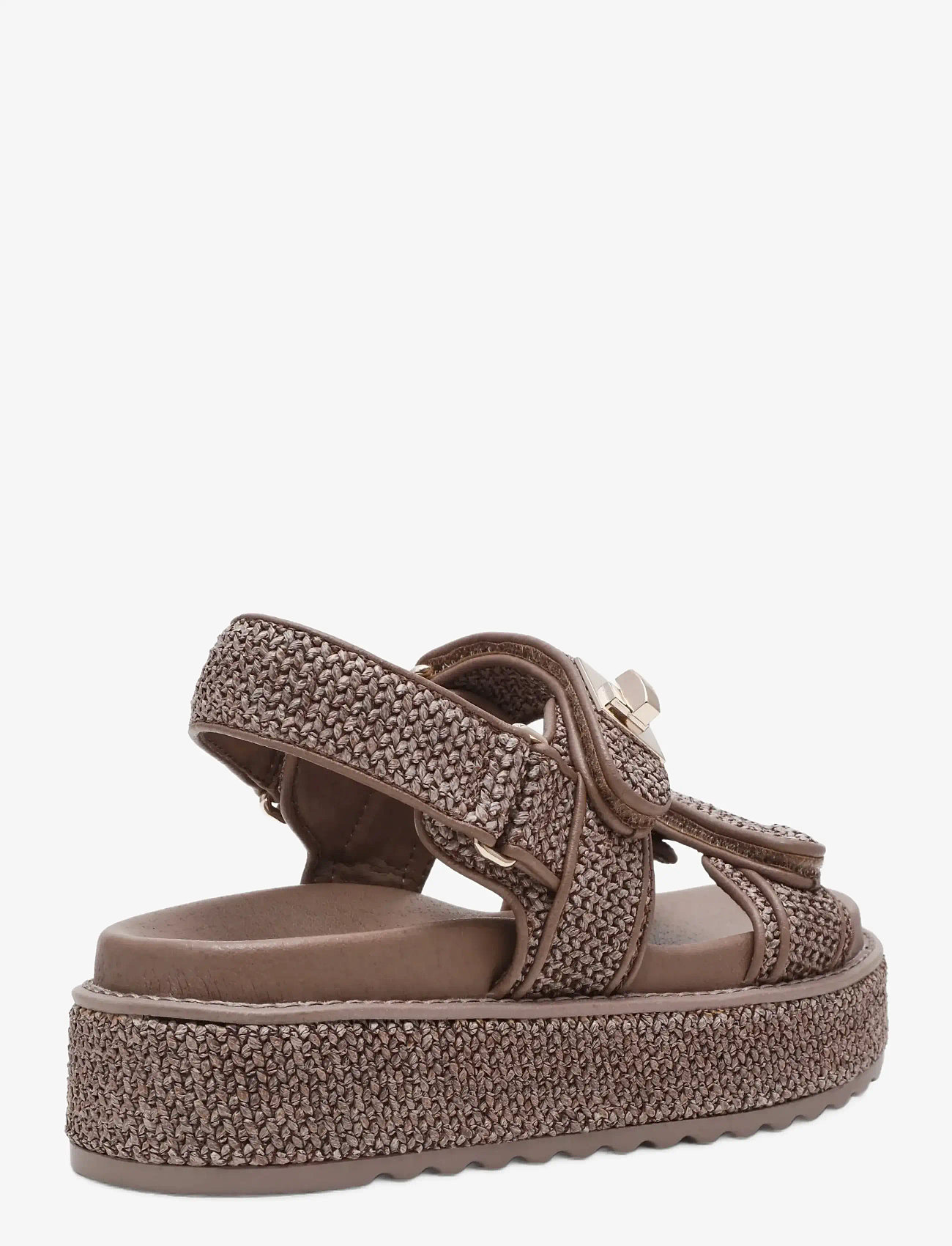 Steve Madden - Bigmona - platform sandals - charcoal raffia - 2