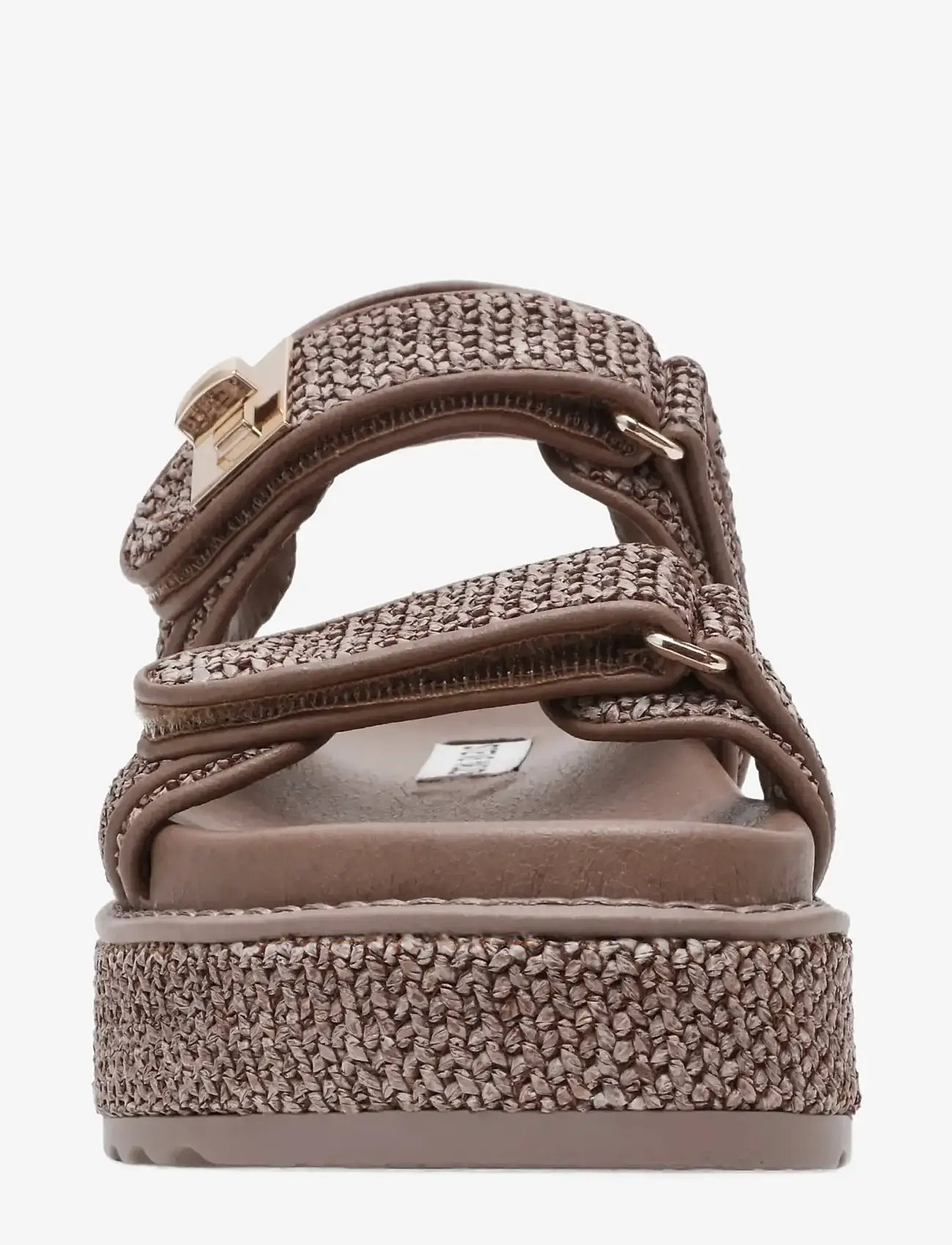 Steve Madden - Bigmona - platform sandals - charcoal raffia - 3