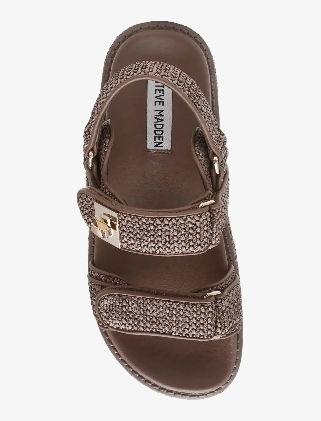 Steve Madden - Bigmona - platform sandals - charcoal raffia - 5