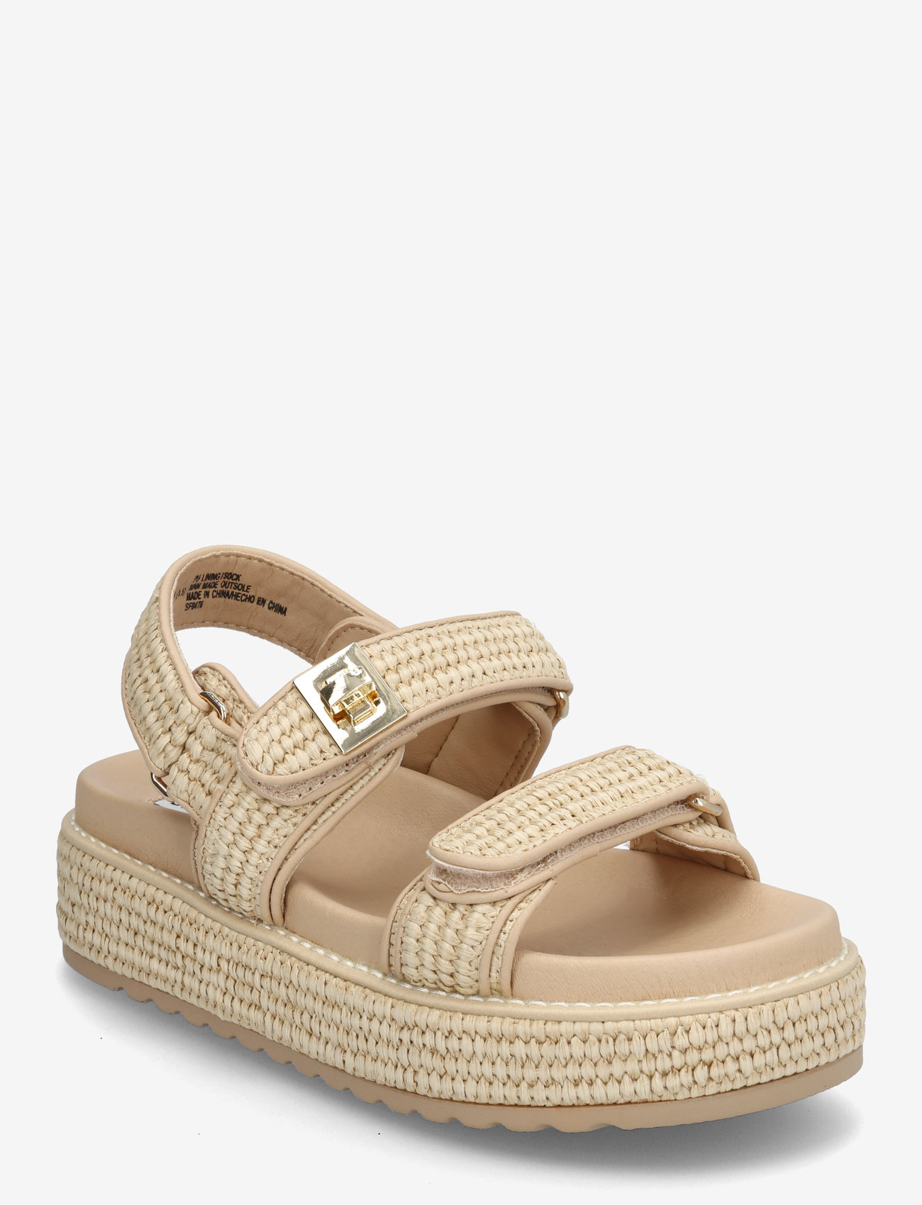 Steve Madden Bigmona - Platform sandals - NAT RAFFIA / beige