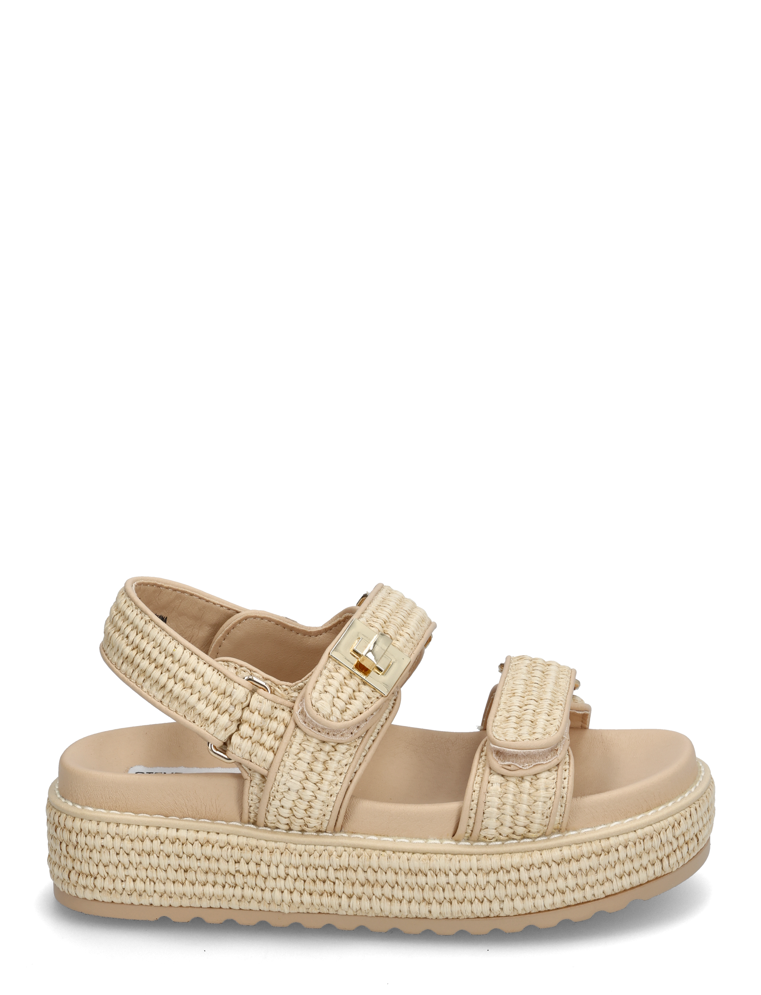Steve Madden - Bigmona - sandały na platformie - nat raffia - 1