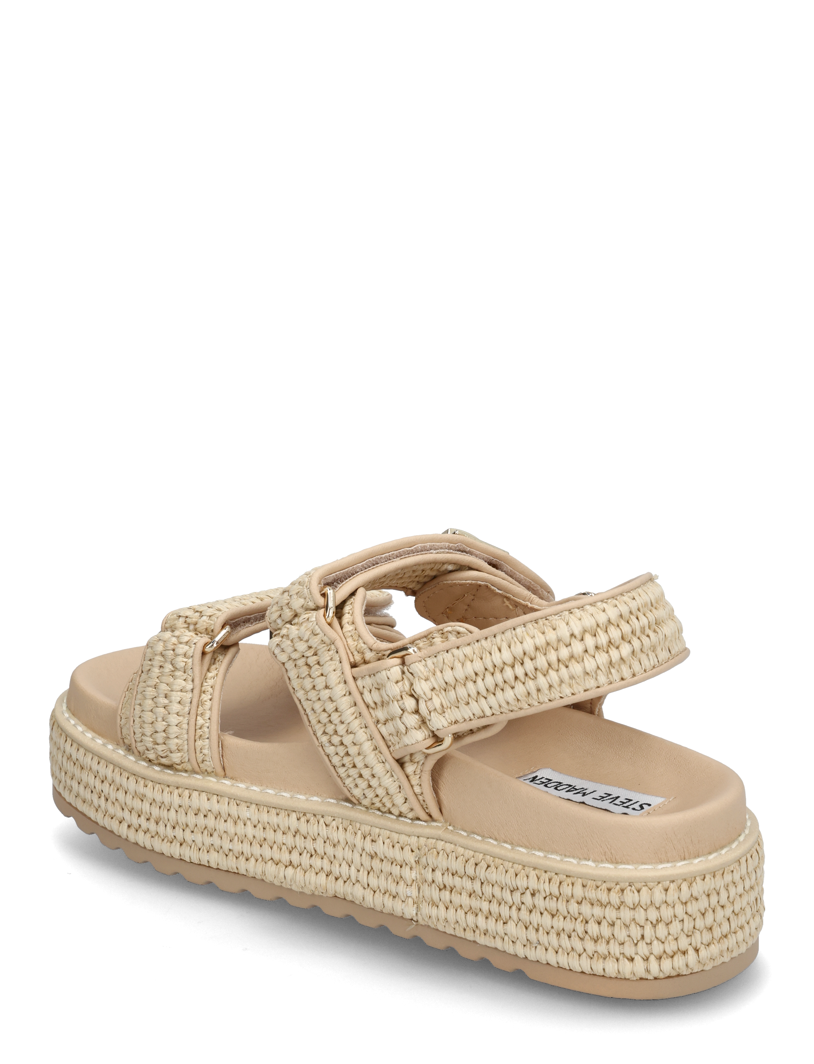 Steve Madden - Bigmona - sandały na platformie - nat raffia - 2