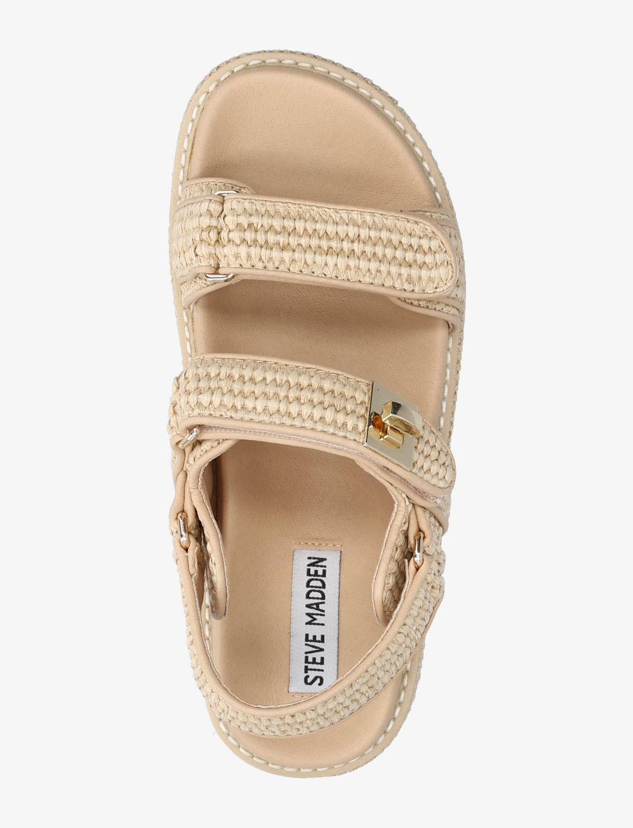 Steve Madden - Bigmona - sandały na platformie - nat raffia - 3