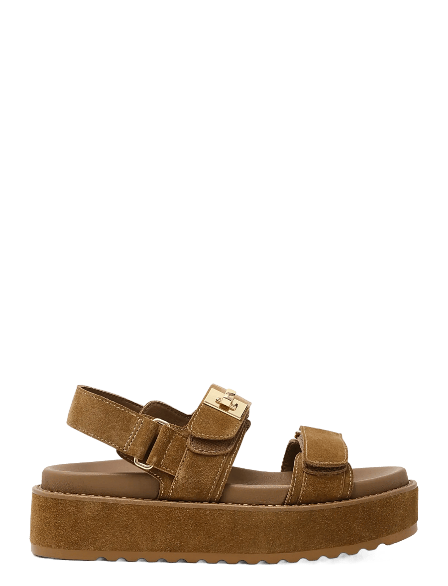 Steve Madden - Bigmona - plateau-sandalen - tan suede - 0