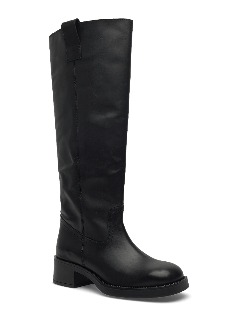 Steve Madden - Banner - pika säärega saapad - black leather - 0