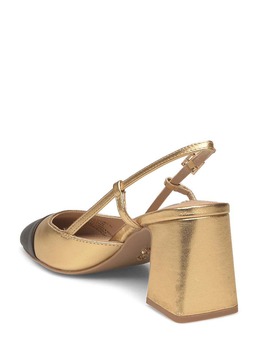 Steve Madden - Zeina - slingbacks med hæle - gold/black - 2