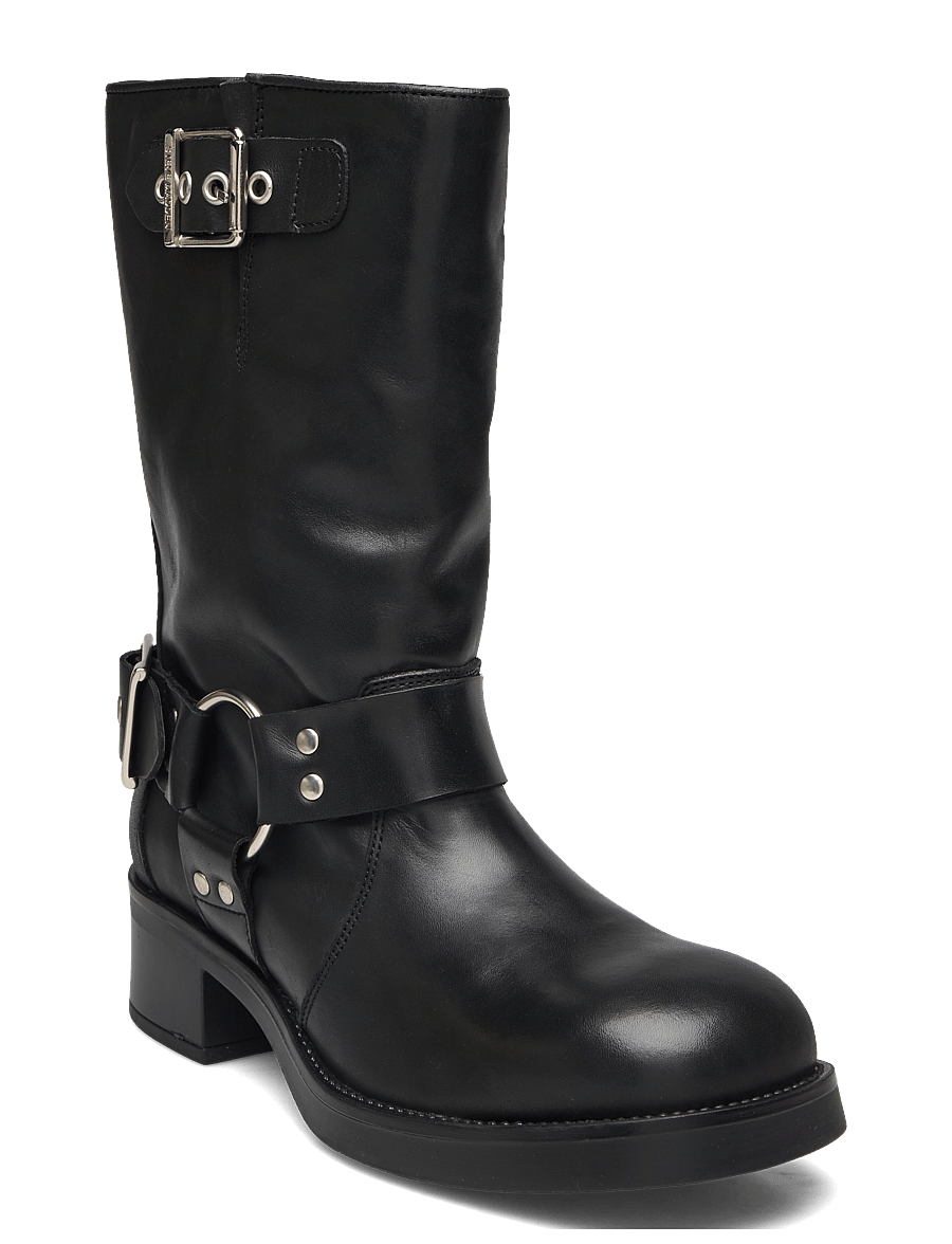Steve Madden - Blessing - tasapohjaiset nilkkurit - black leather - 0