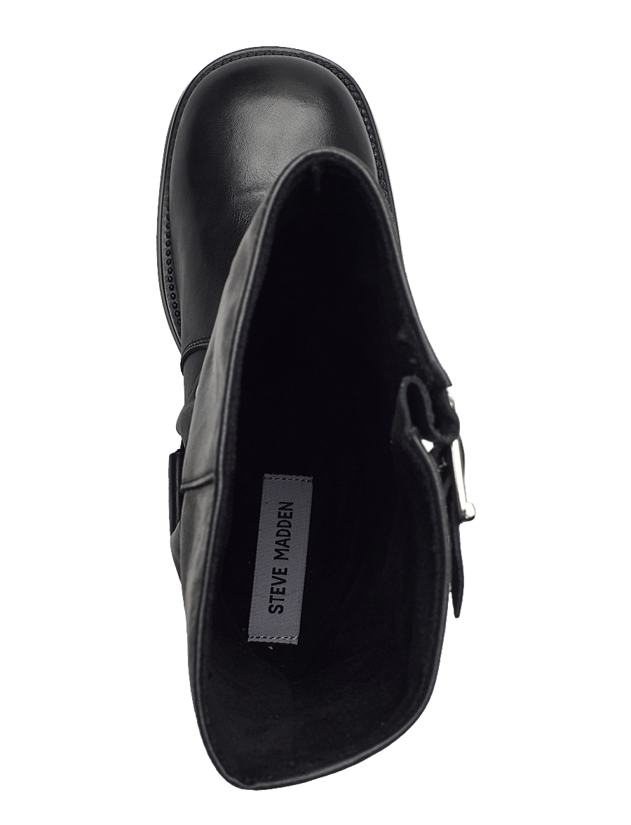 Steve Madden - Blessing - tasapohjaiset nilkkurit - black leather - 3