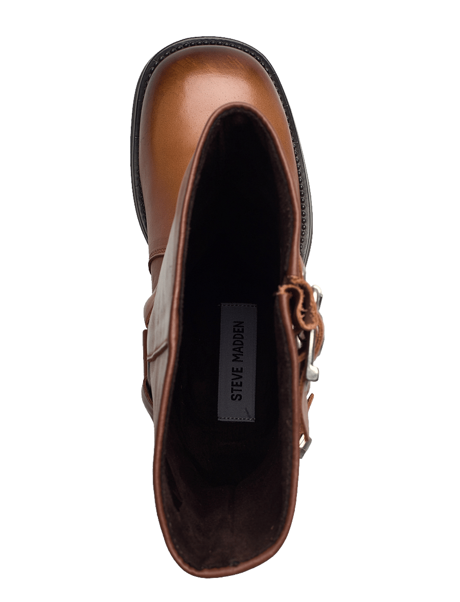 Steve Madden - Blessing - tasapohjaiset nilkkurit - tan leather - 3