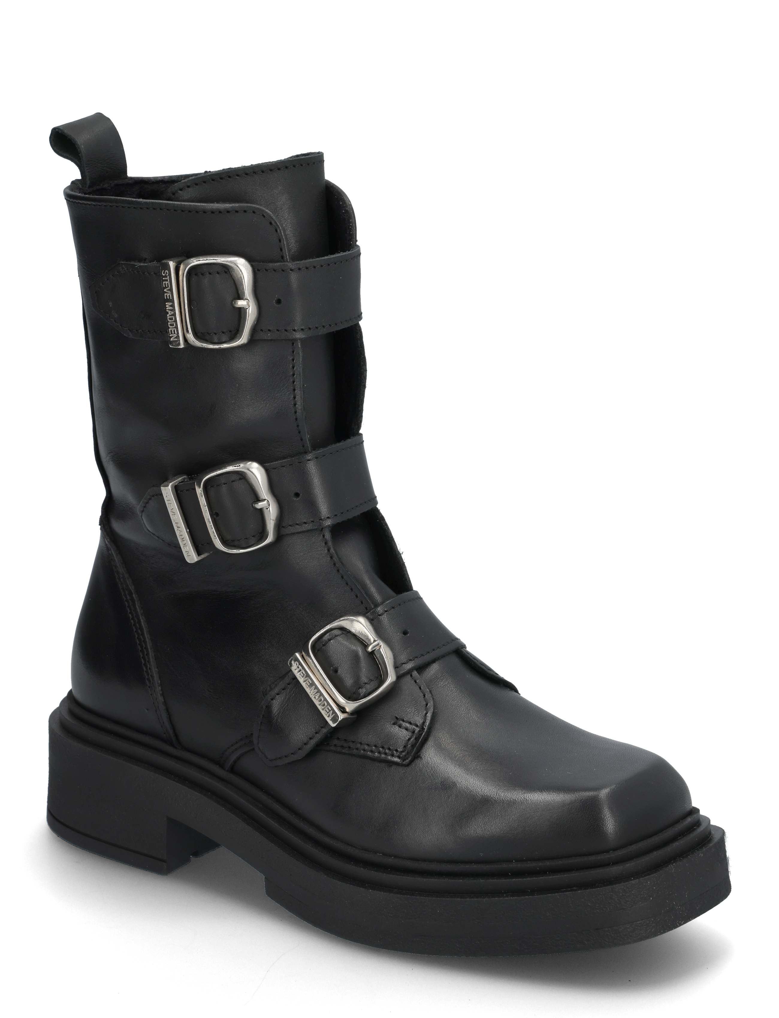 Steve Madden Clipper Boots - Steve Madden - BLACK LEATHER / black