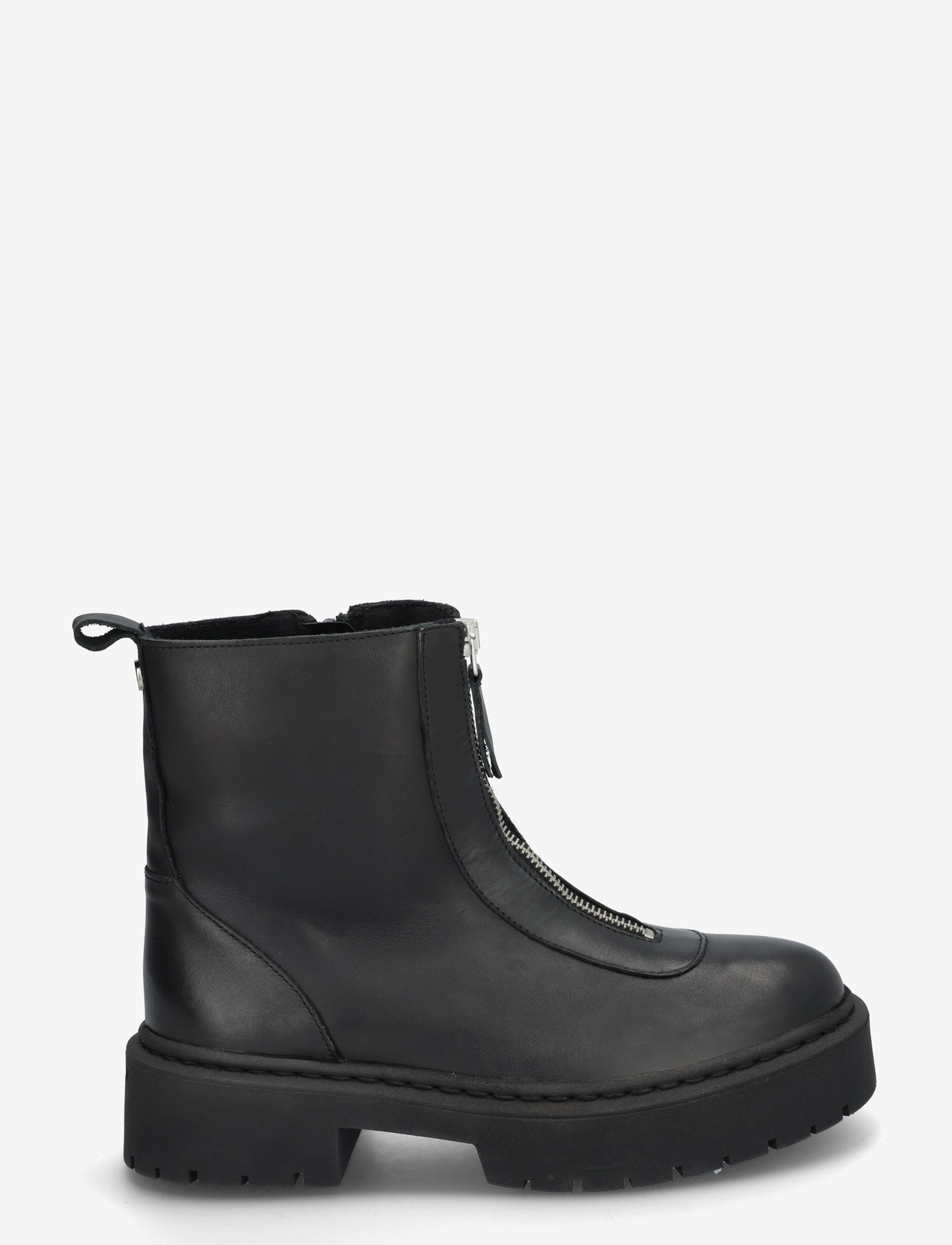 Steve Madden - Gabby - flade ankelstøvler - black leather - 1