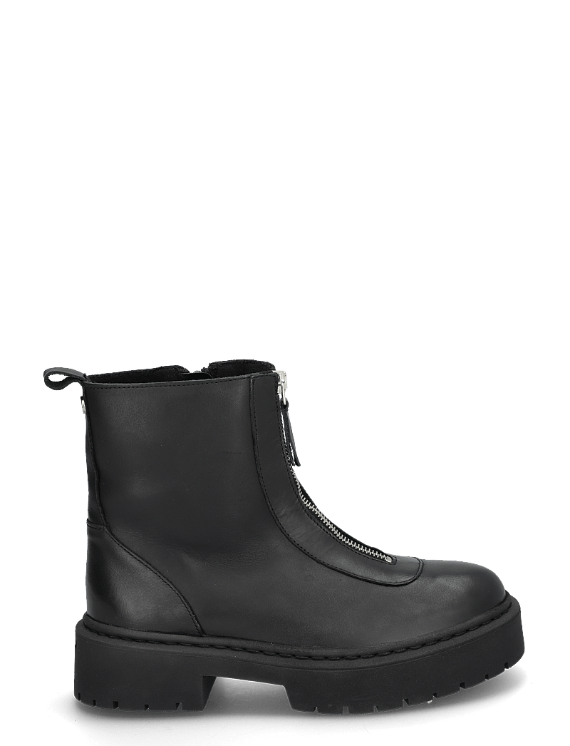 Steve Madden - Gabby - platta ankelboots - black leather - 1