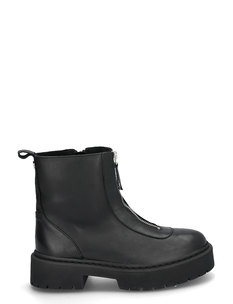 Steve Madden - Gabby - madalad poolsaapad - black leather - 1