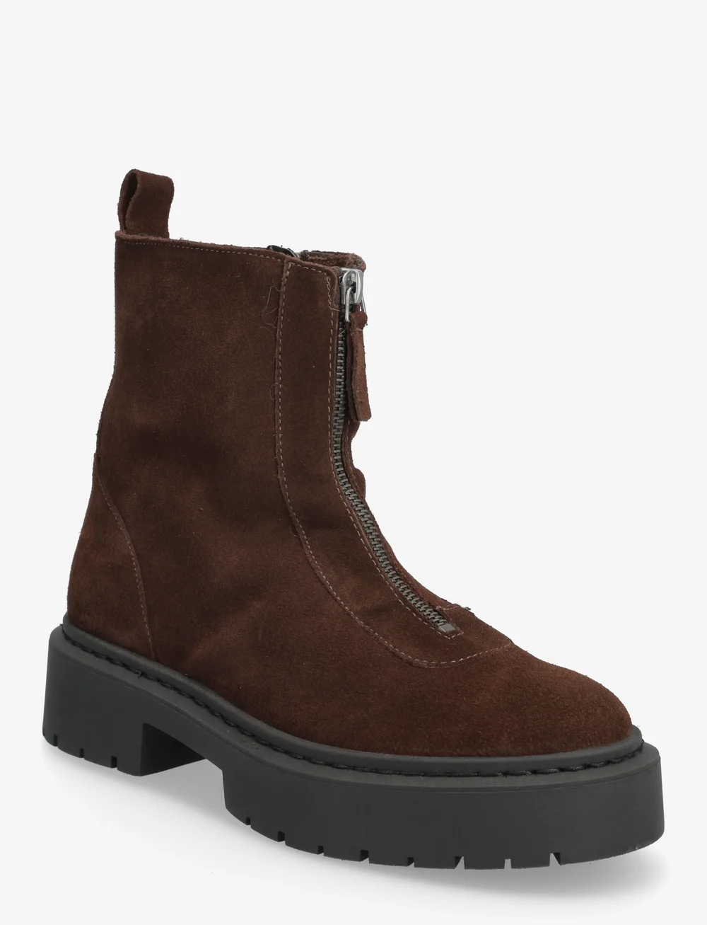 Steve Madden - Gabby - platta ankelboots - brown suede - 0