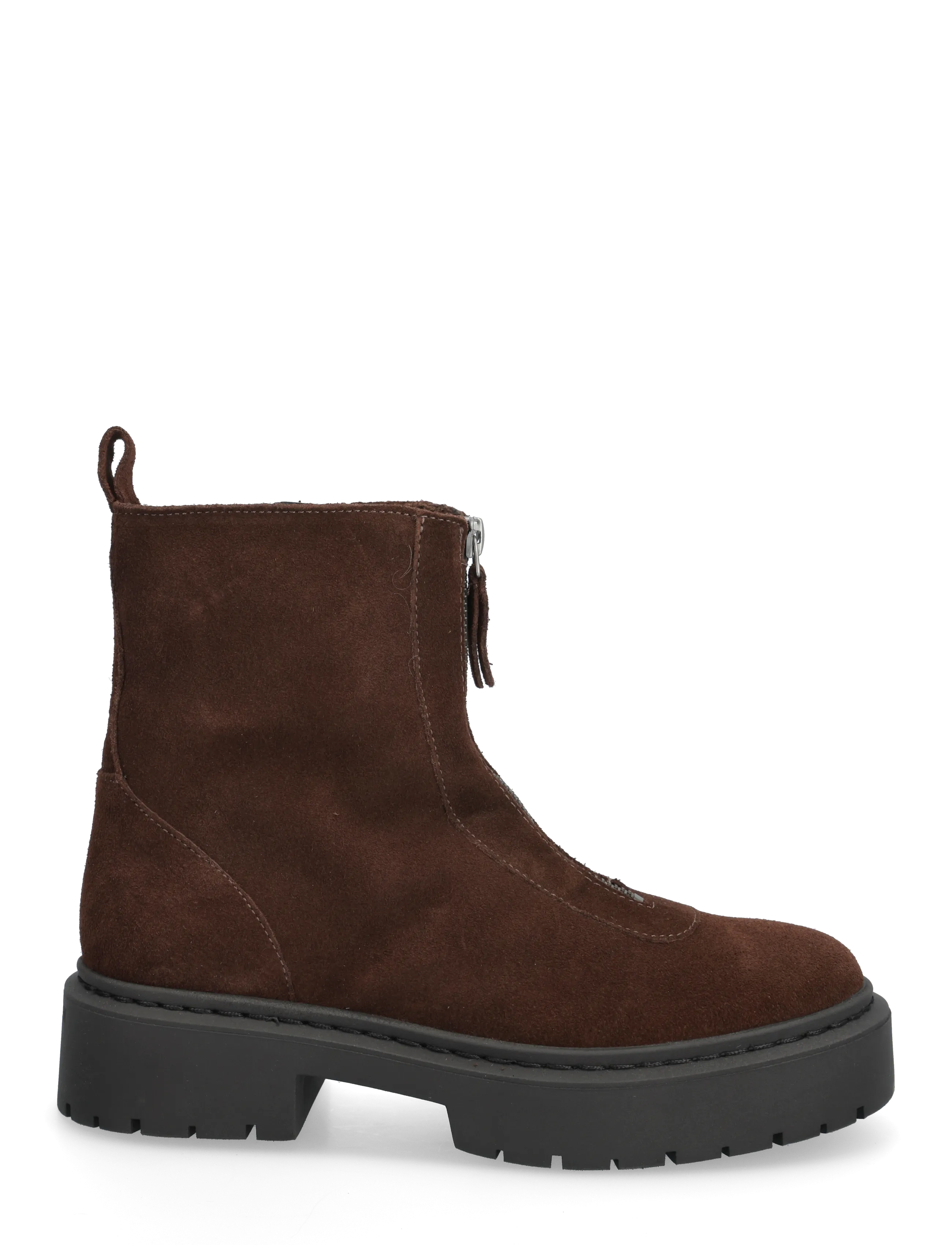 Steve Madden - Gabby - flat ankle boots - brown suede - 1