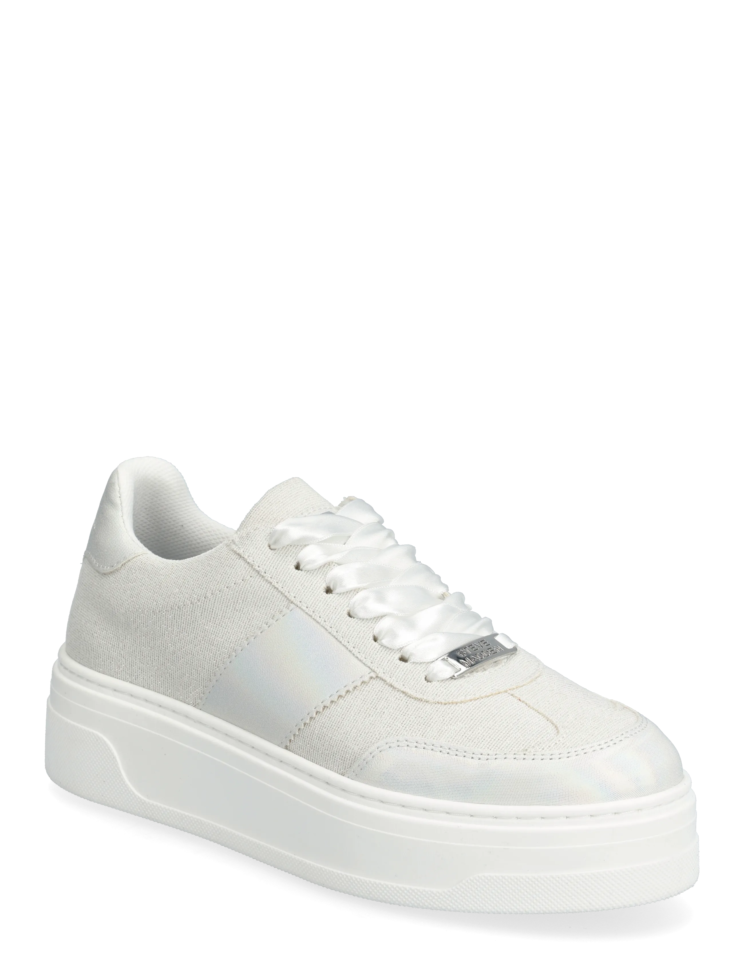 Steve Madden Moxy - Vabaajajalatsid - WHITE GLITTER / white