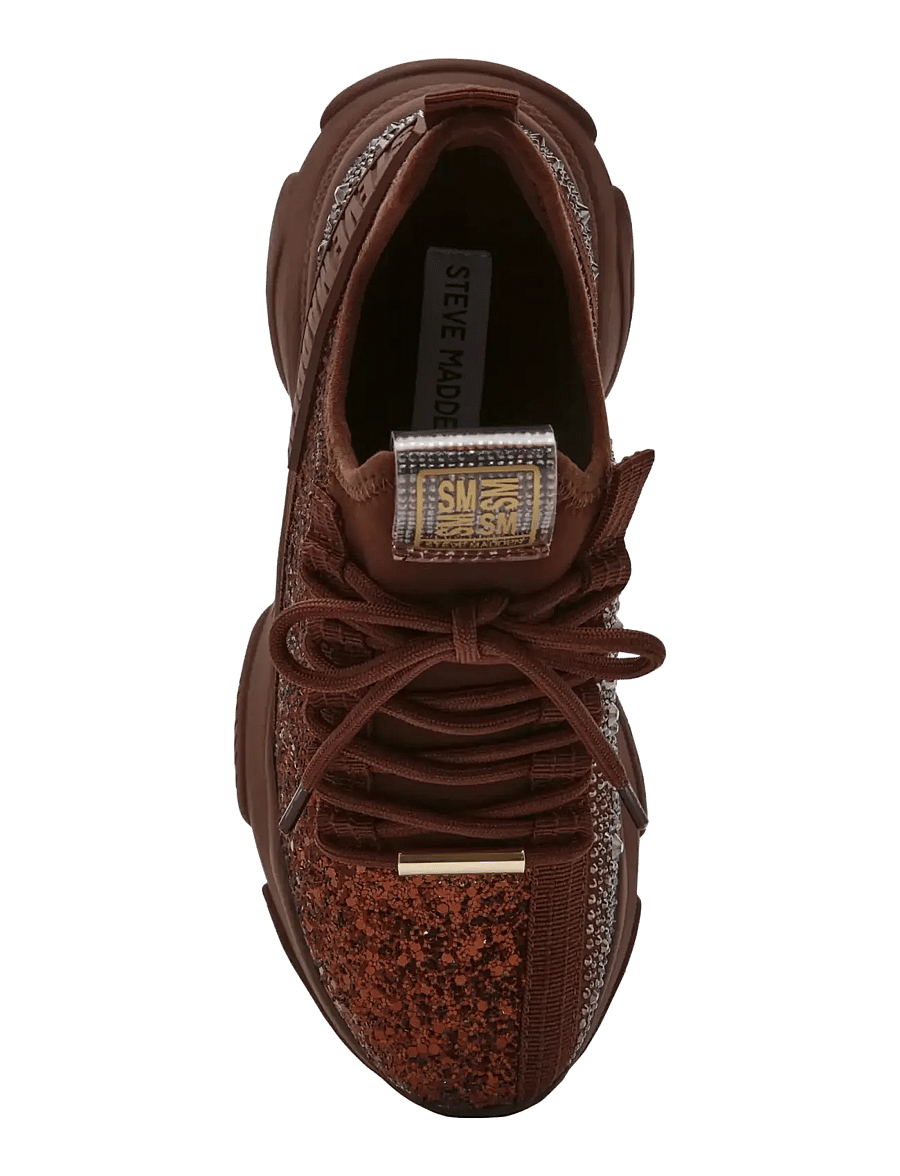 Steve Madden - Maxilla-G - platform sneakers - brn glitr - 5