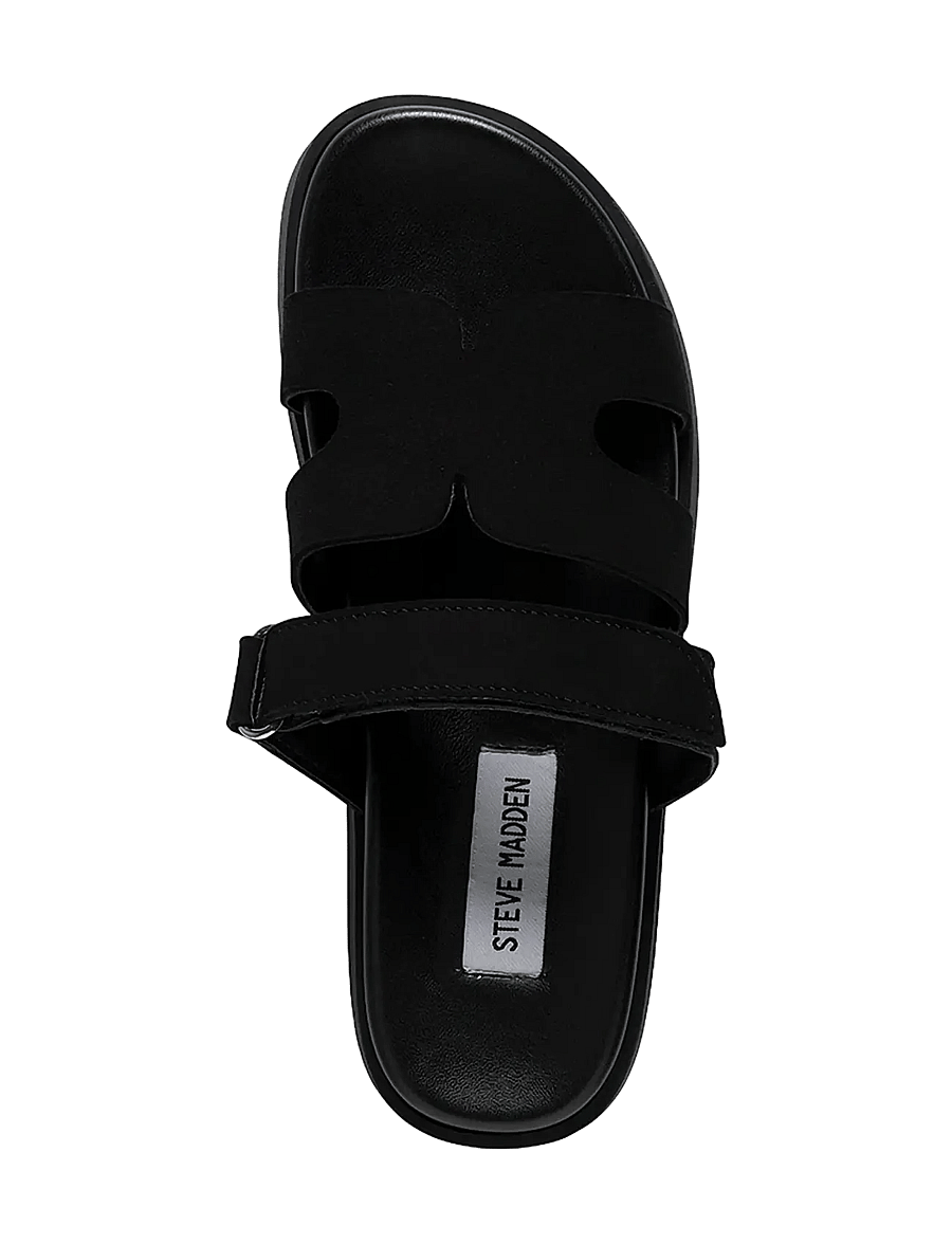 Steve Madden - Missile-E - platta sandaler - black suede - 4