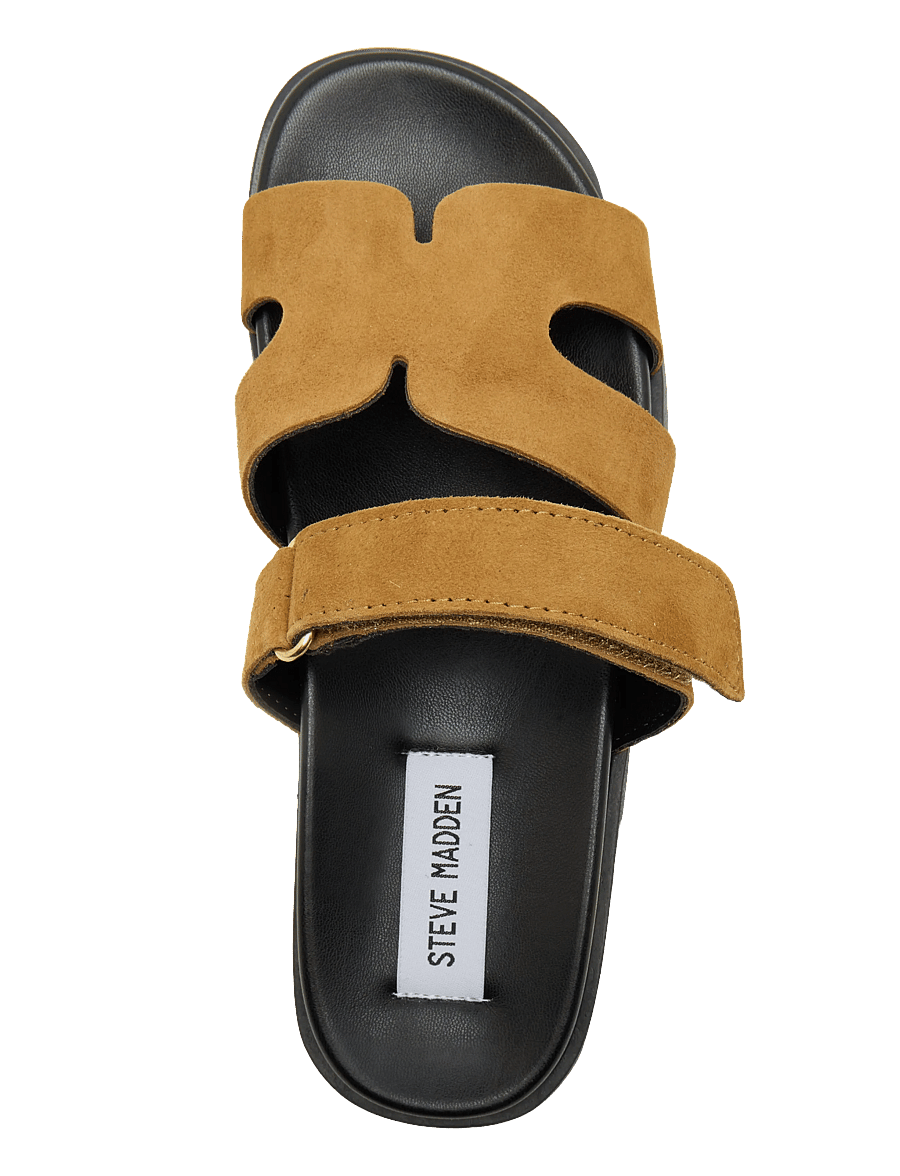 Steve Madden - Missile-E - platta sandaler - camel suede - 3