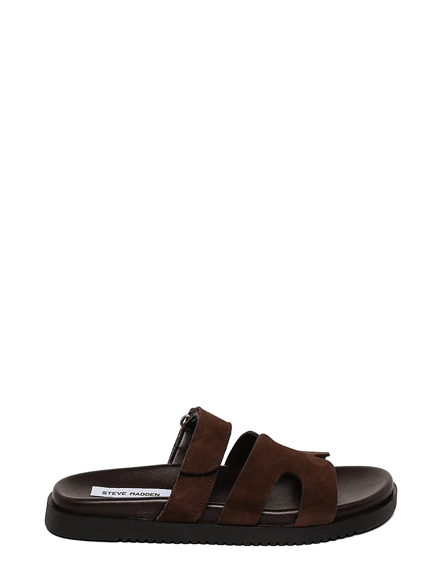 Steve Madden - Missile-E - flade sandaler - drk brn suede - 1