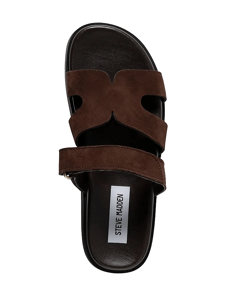 Steve Madden - Missile-E - flade sandaler - drk brn suede - 4