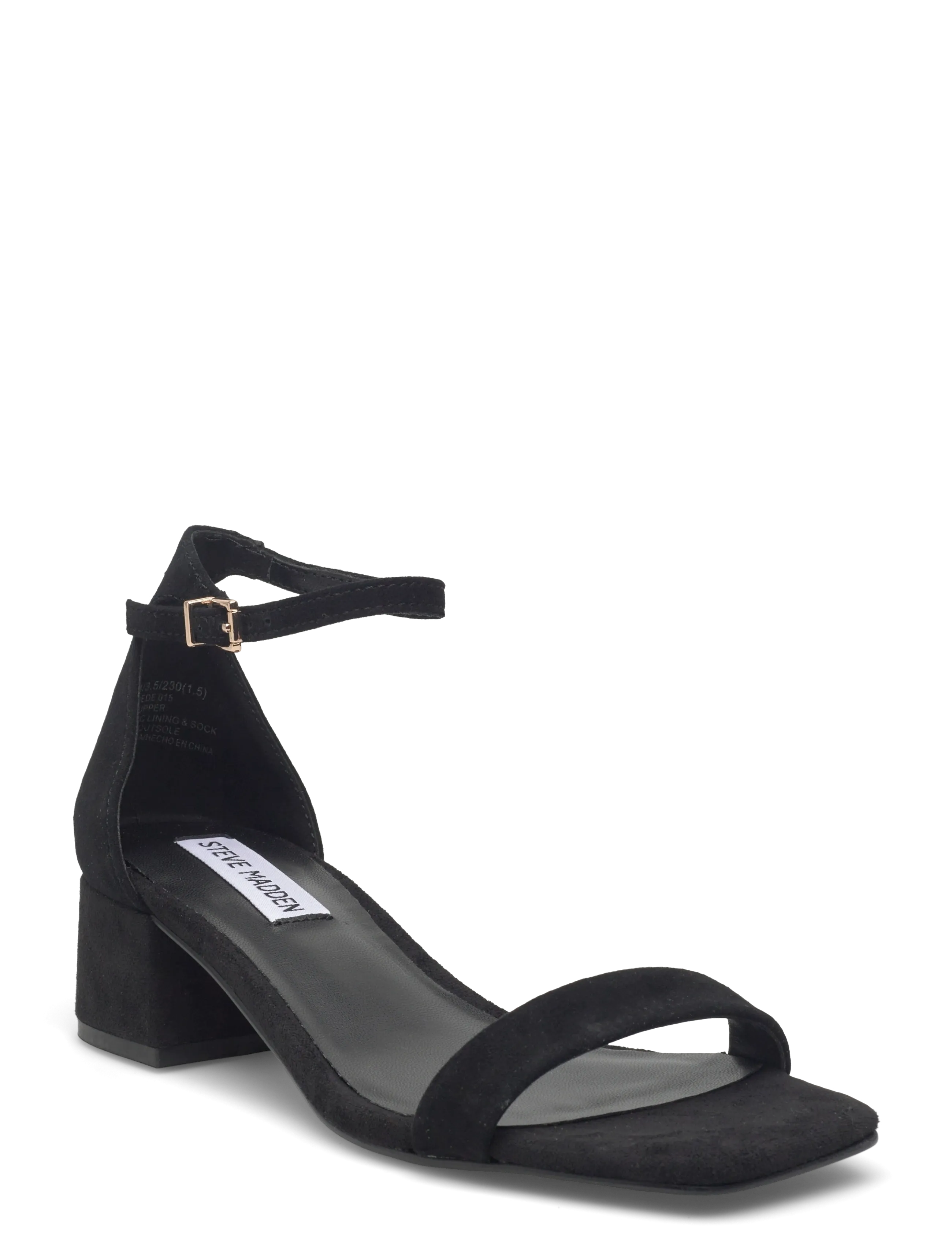 Steve Madden Gena - Heeled sandals - BLACK SUEDE / black