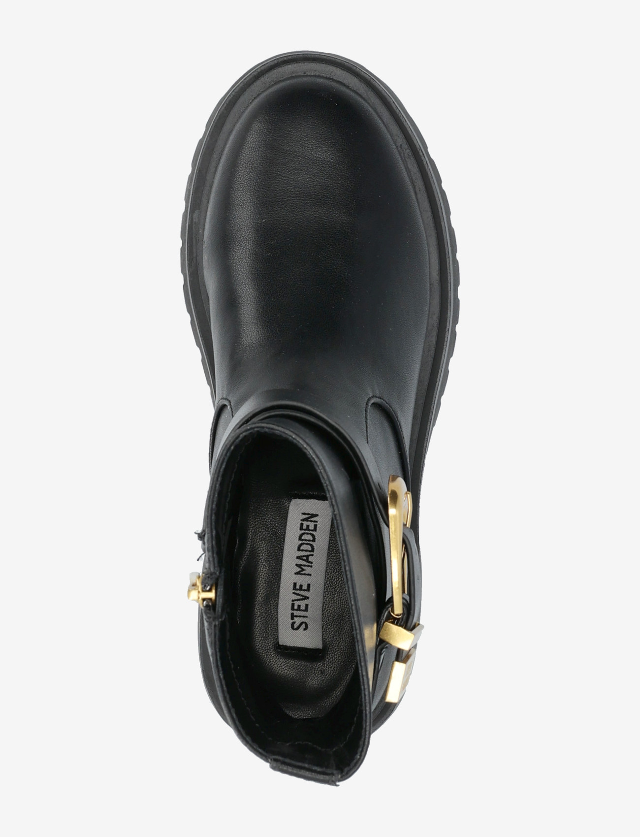 Steve Madden - Lexs - flade ankelstøvler - blk action leather - 3