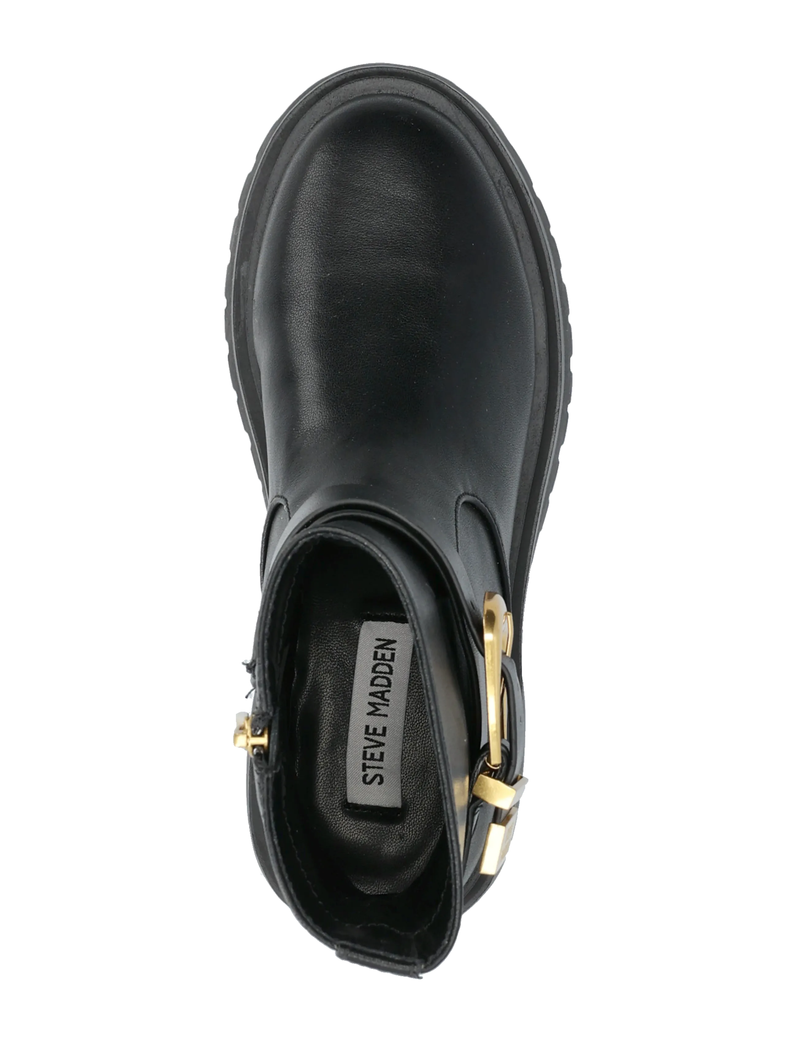 Steve Madden - Lexs - tasapohjaiset nilkkurit - blk action leather - 3