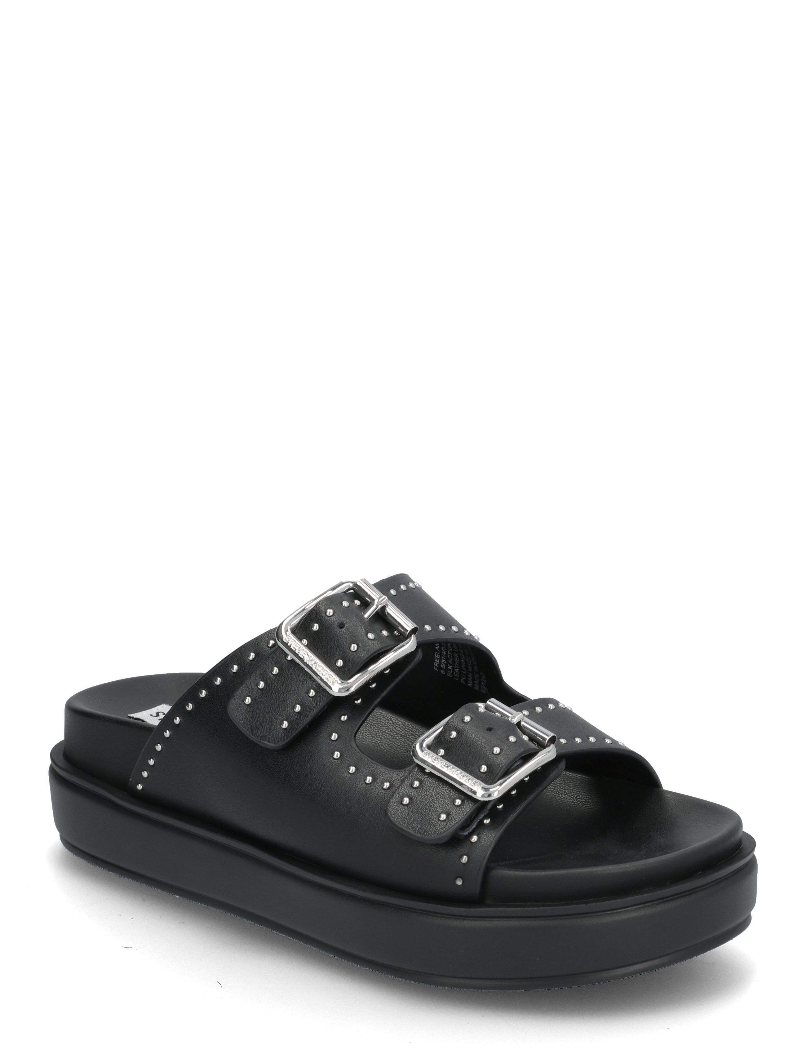 Steve Madden Freelance Slides, Kvinder, Platform Slides Med Nitter, Sort, Str: 40